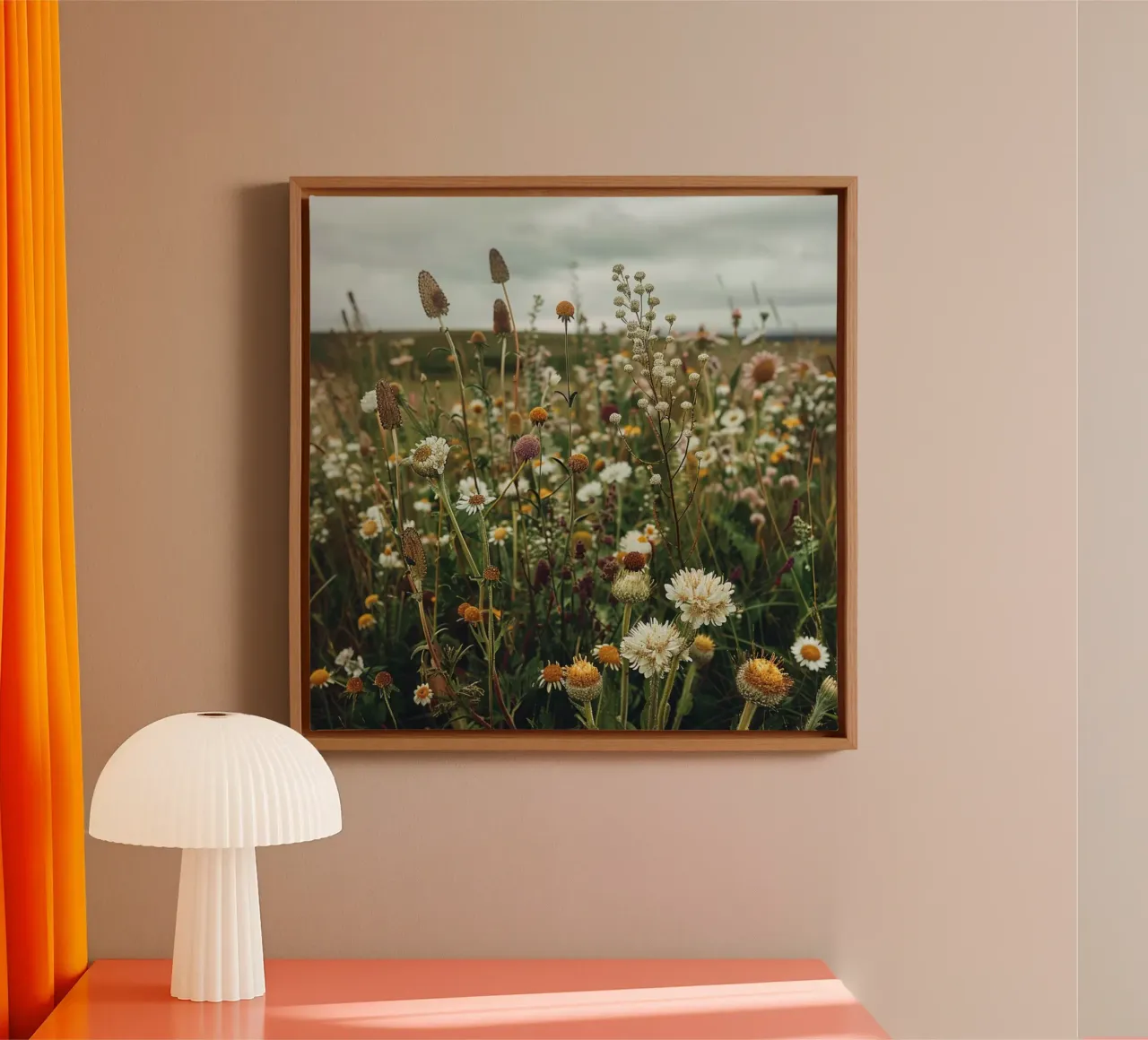 Groene rust canvas met Baklijst van StillVibe Home