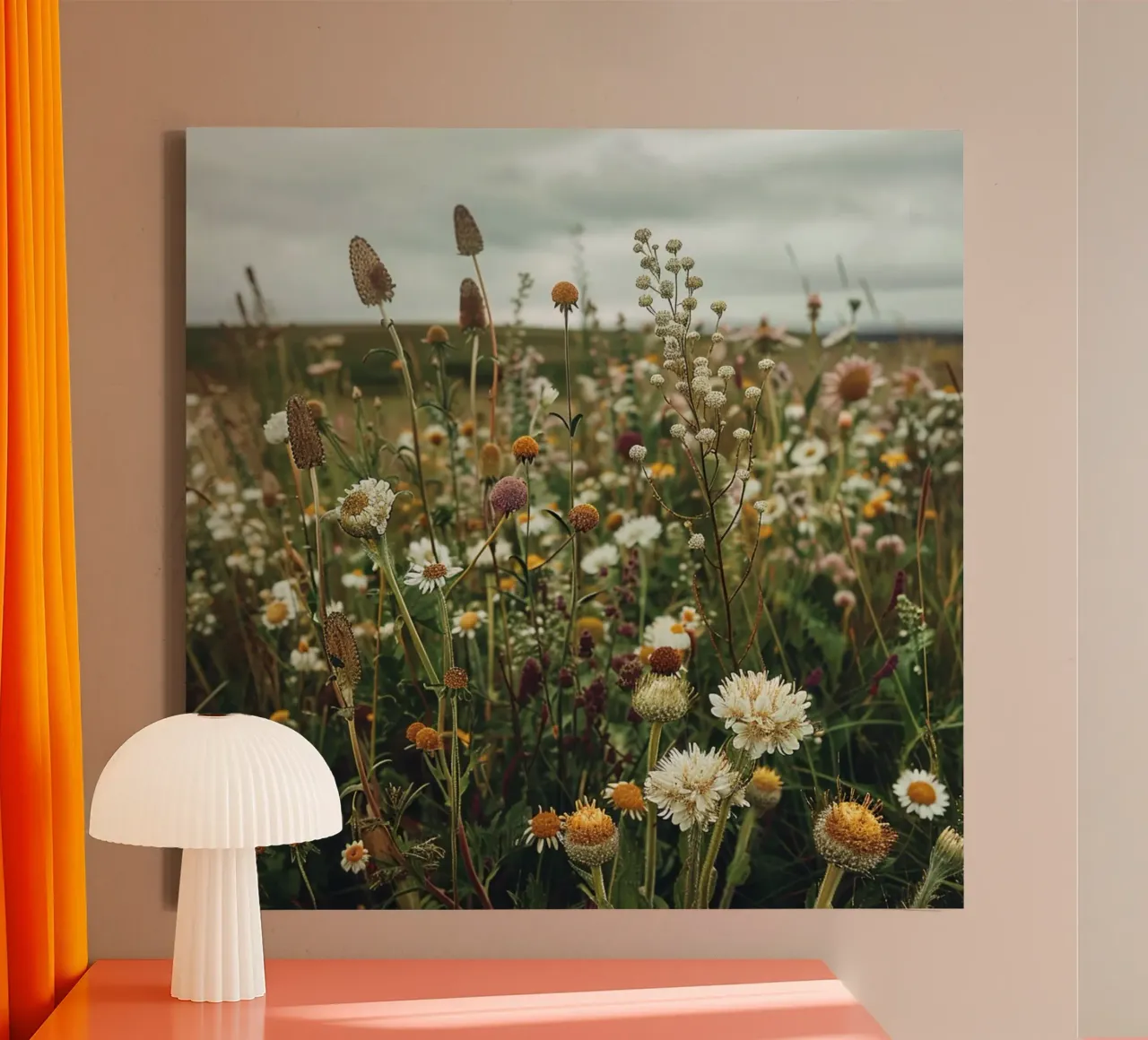Groene rust canvas met Baklijst van StillVibe Home