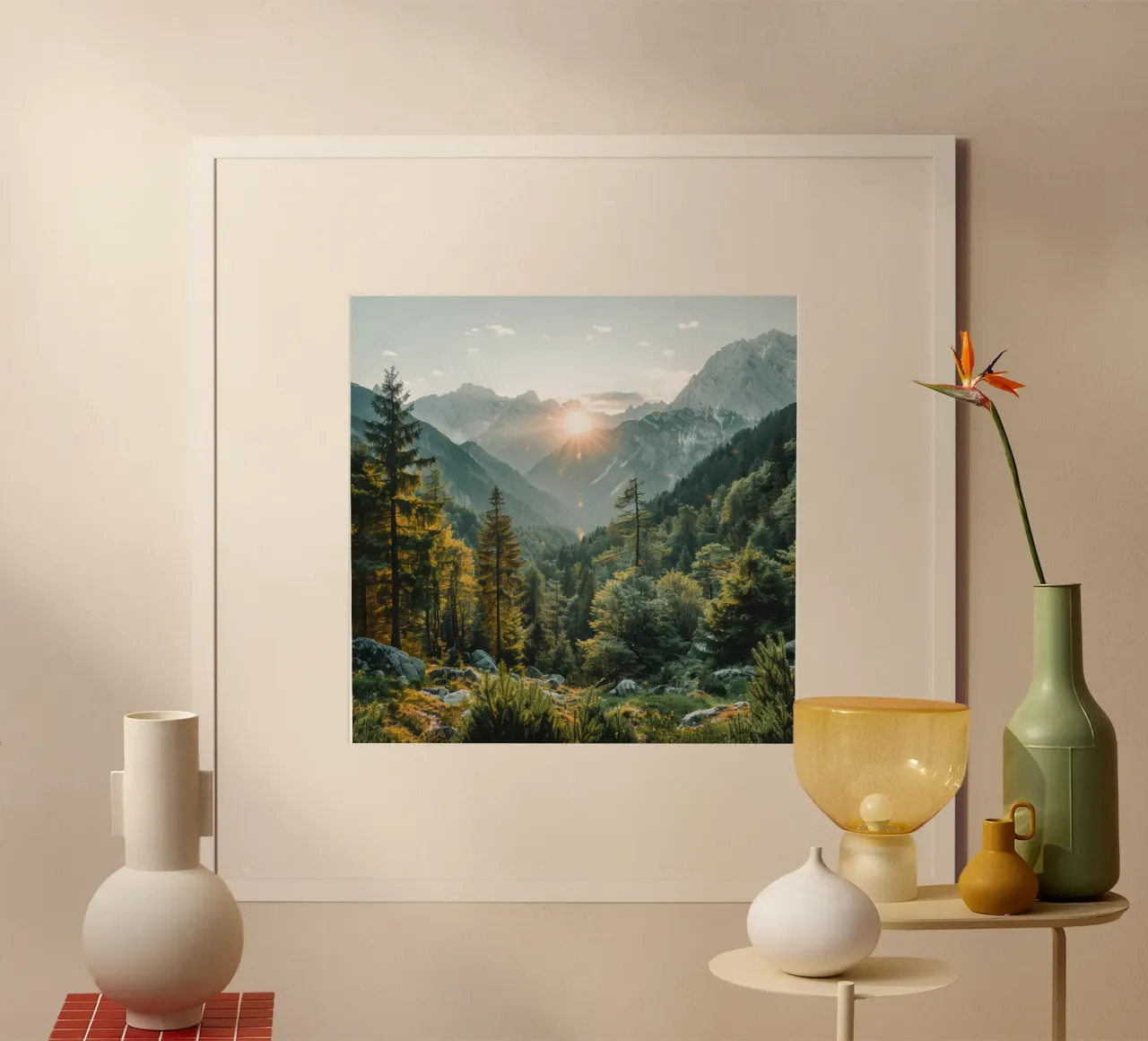 Groene rust poster van StillVibe Home