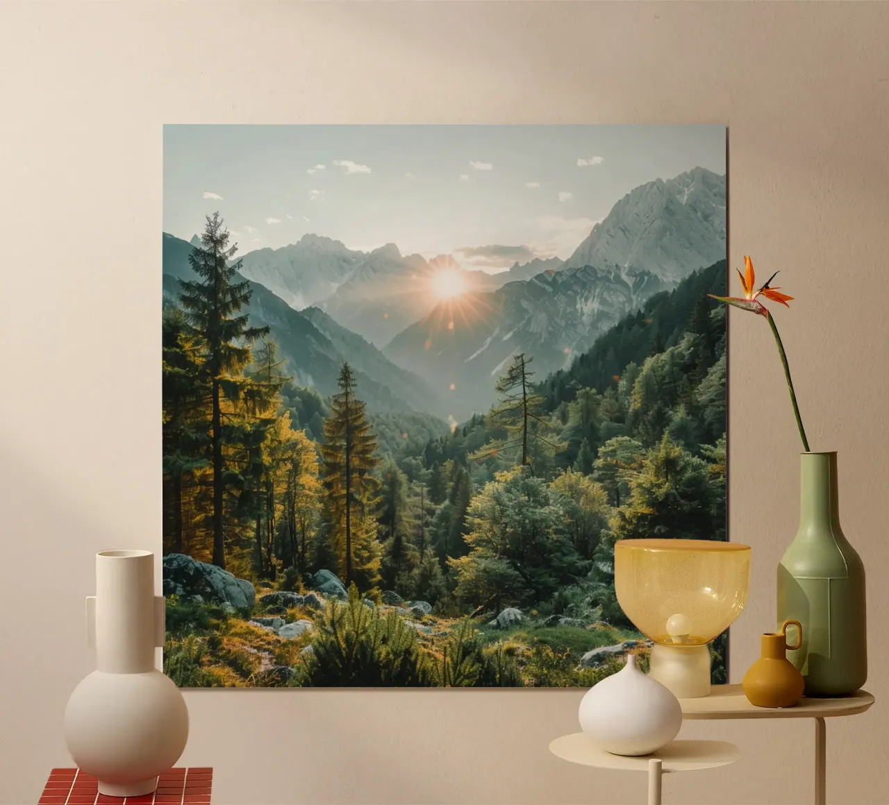 Groene rust poster van StillVibe Home