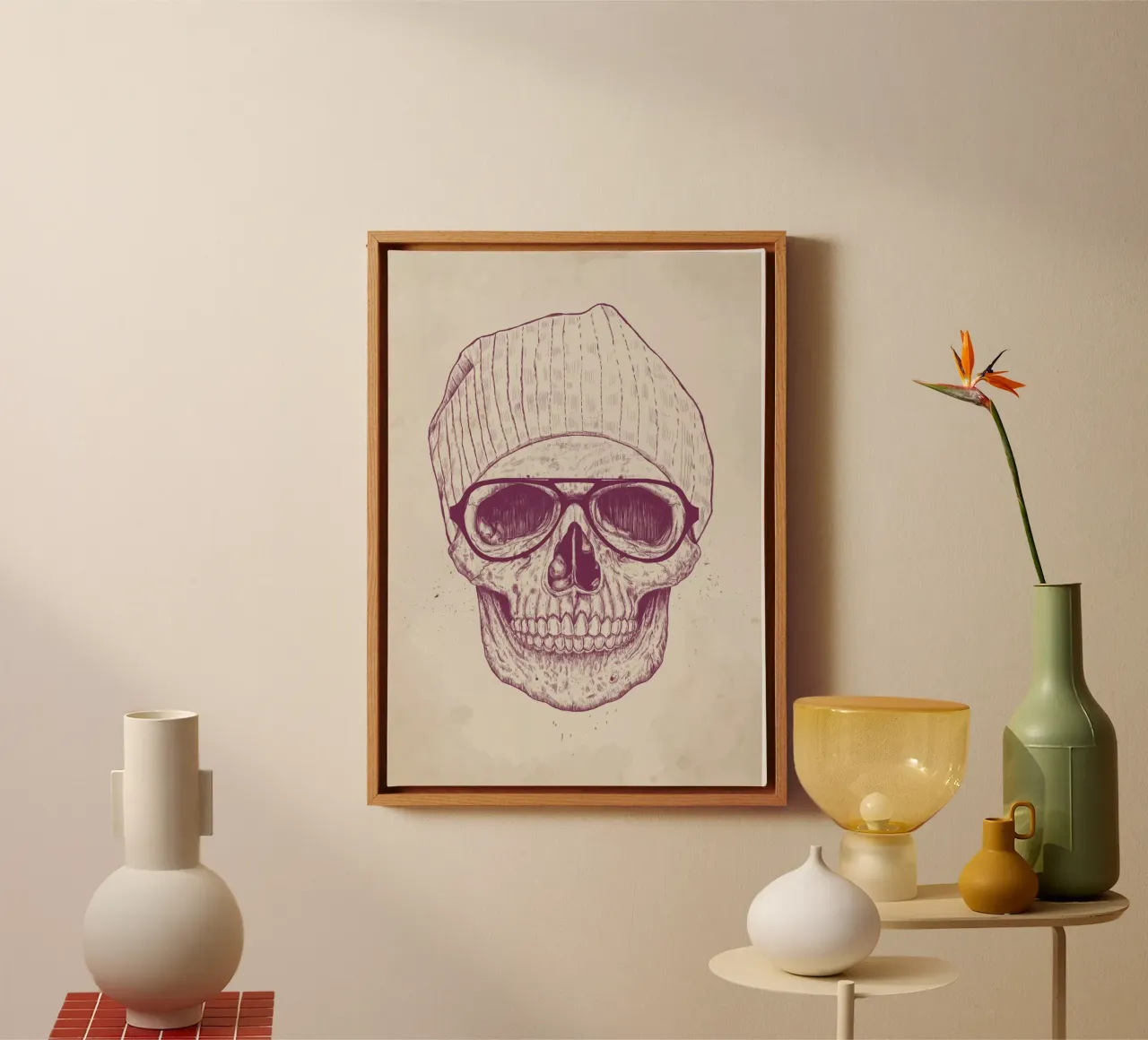 Cool Skull tela con Cornice a cassetta da Balazs Solti