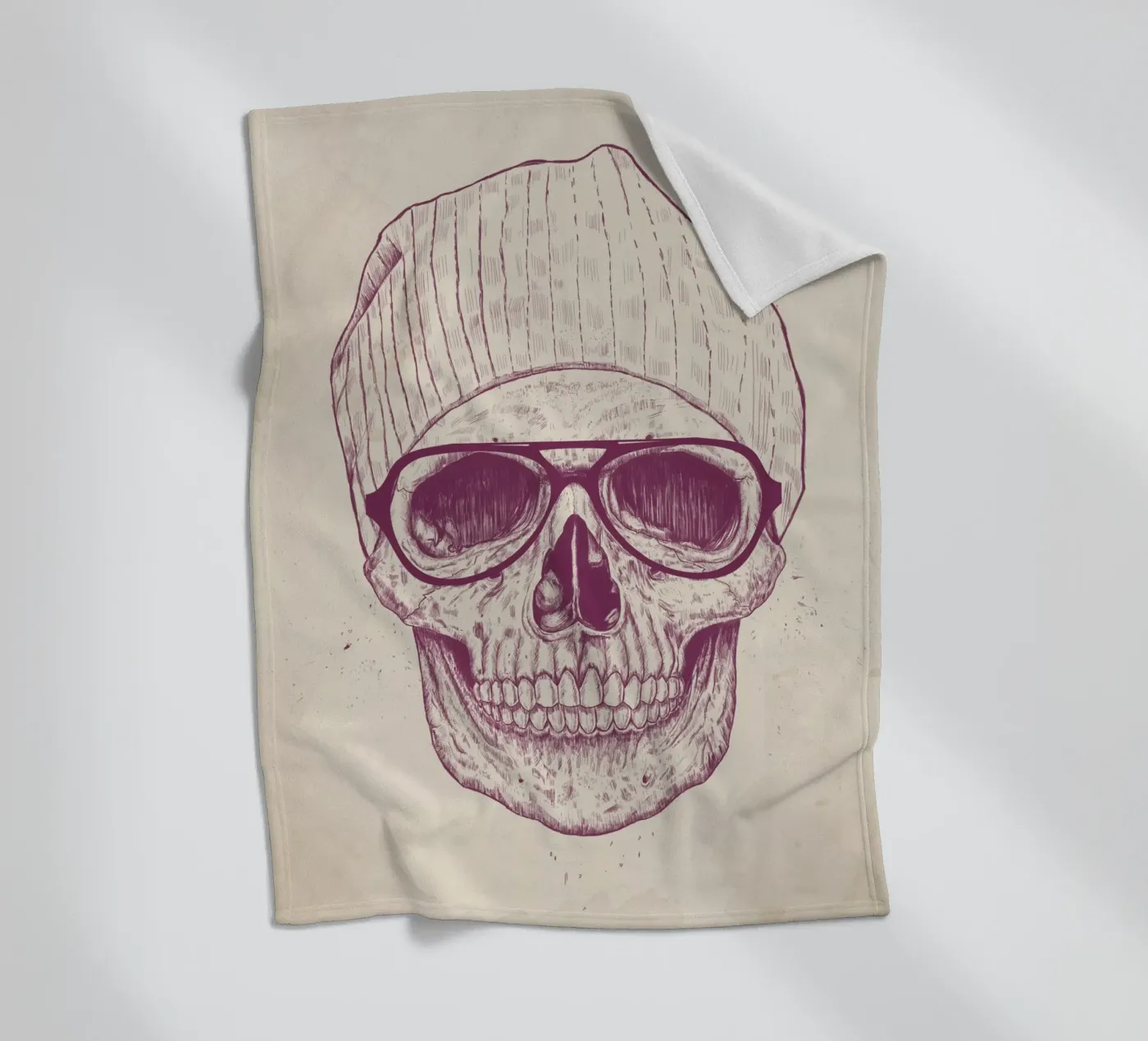 Cool Skull fleecedeken van Balazs Solti