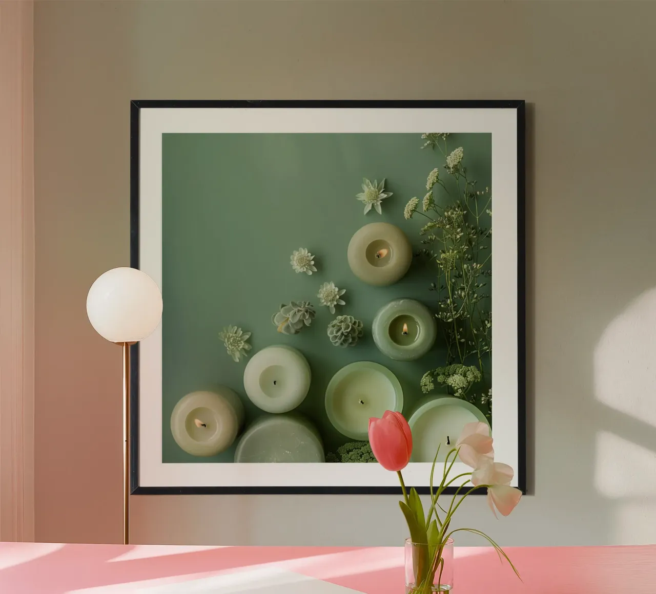 Groene rust poster van StillVibe Home