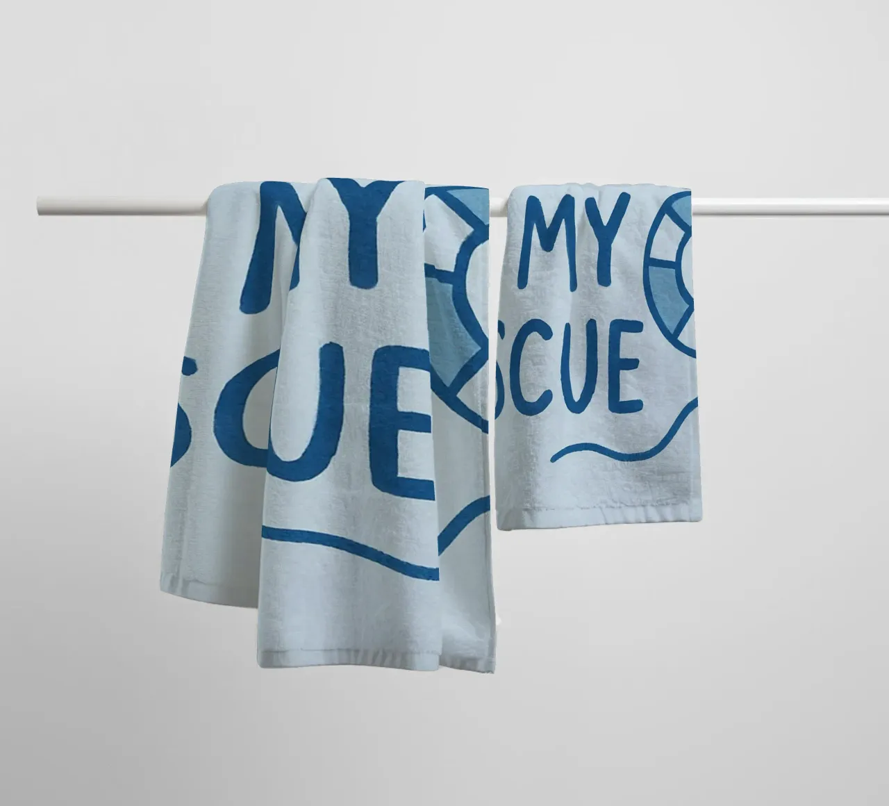 He Came to My Rescue - Christian Art Print towel by vintagepod