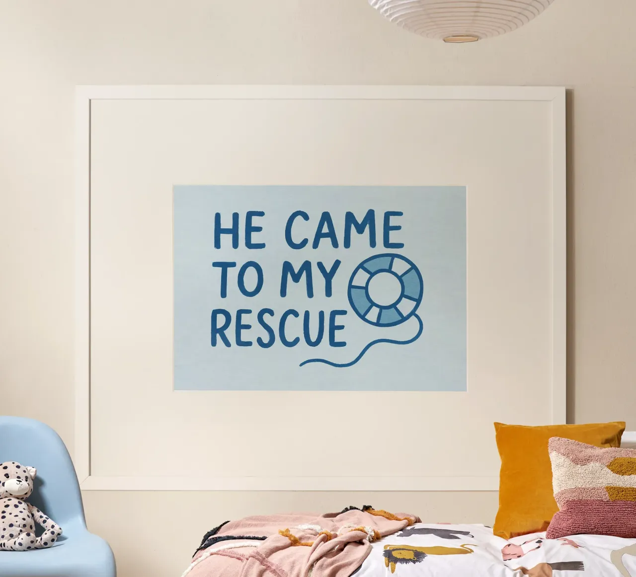 He Came to My Rescue - Christian Art Print poster by vintagepod