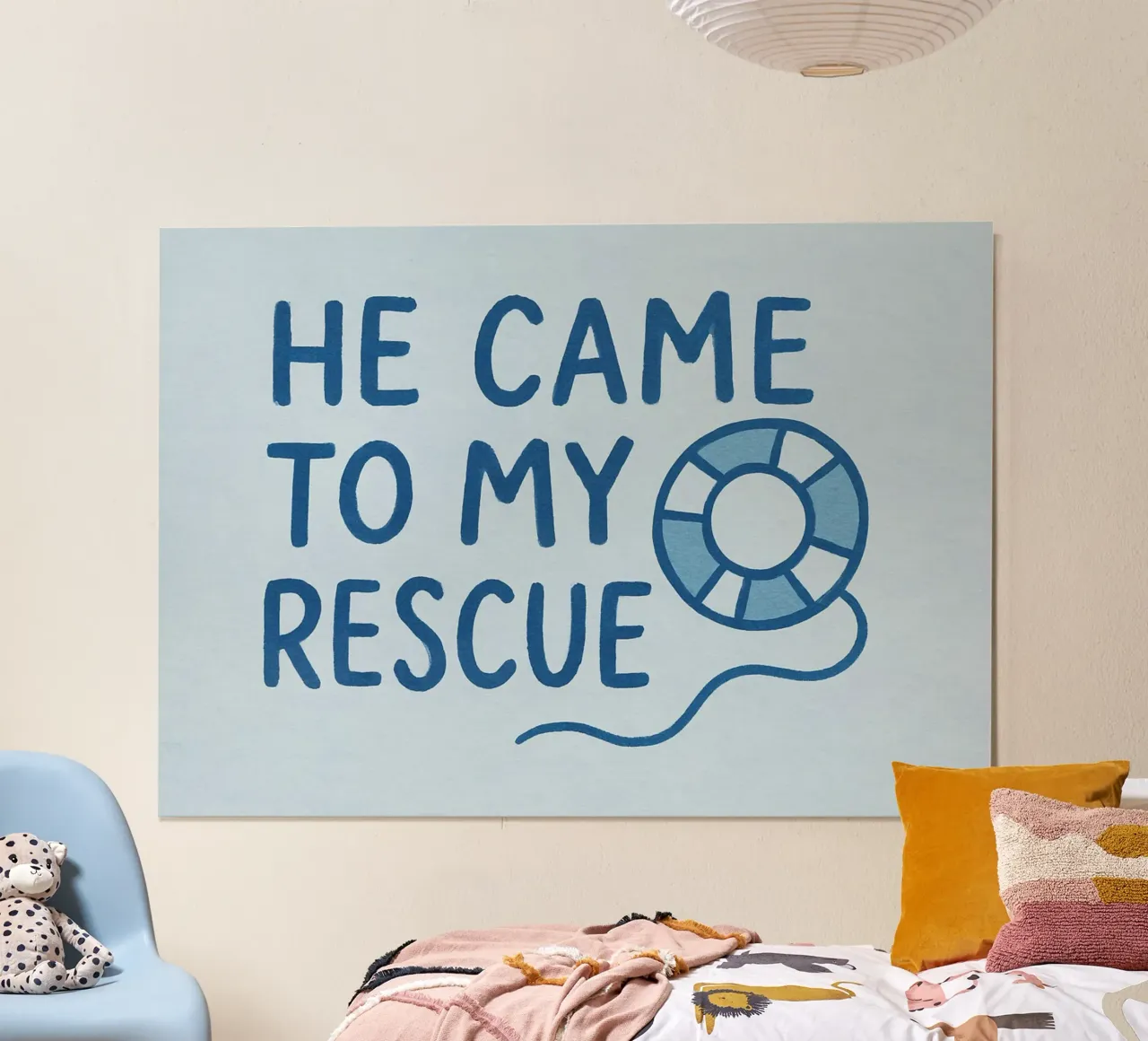 He Came to My Rescue - Christian Art Print poster by vintagepod