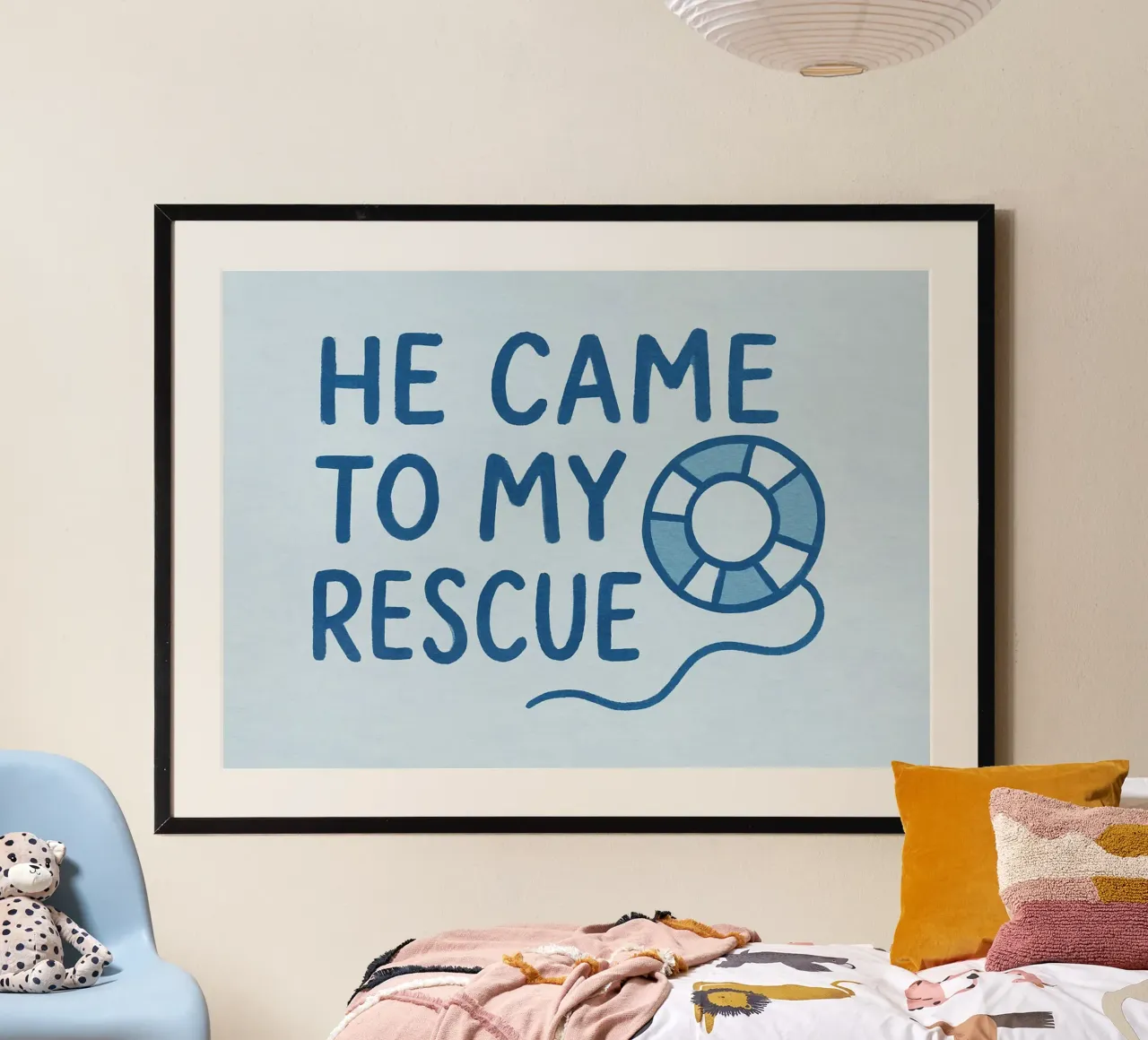 He Came to My Rescue - Christian Art Print poster by vintagepod