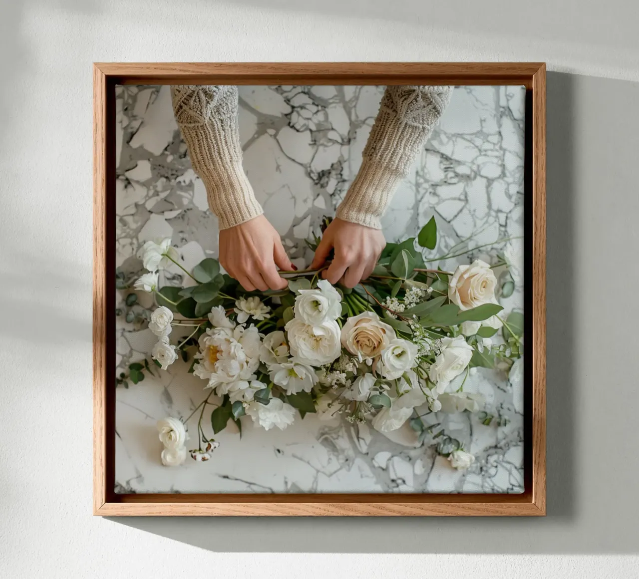 Groene rust canvas met Baklijst van StillVibe Home