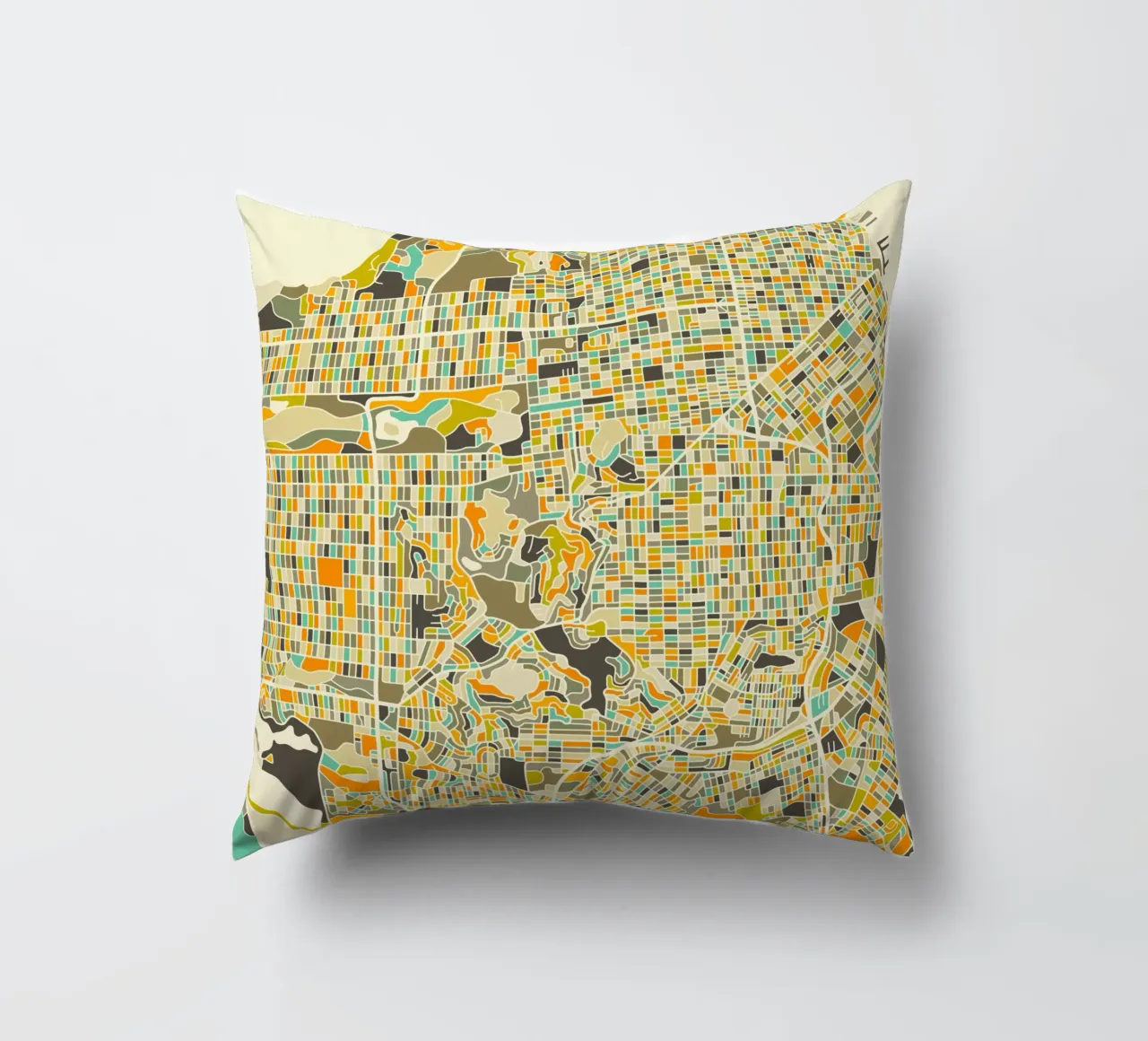 San Francisco Map cuscino da Jazzberry Blue