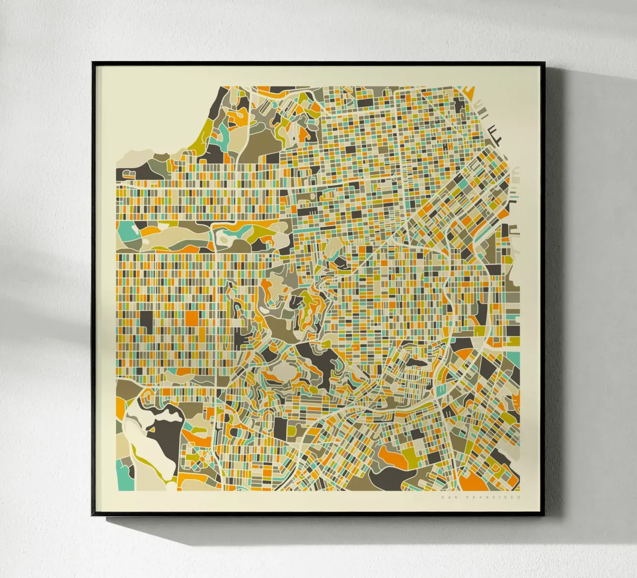 San Francisco Map plexiglass da Jazzberry Blue