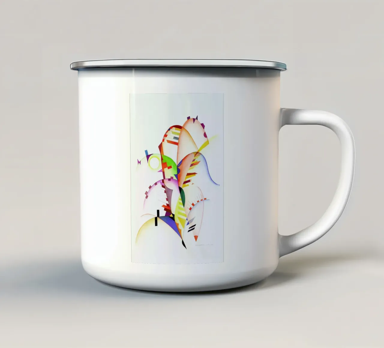 Reiche zerfallen (1991) tazza in smalto da Heinrich Neuy