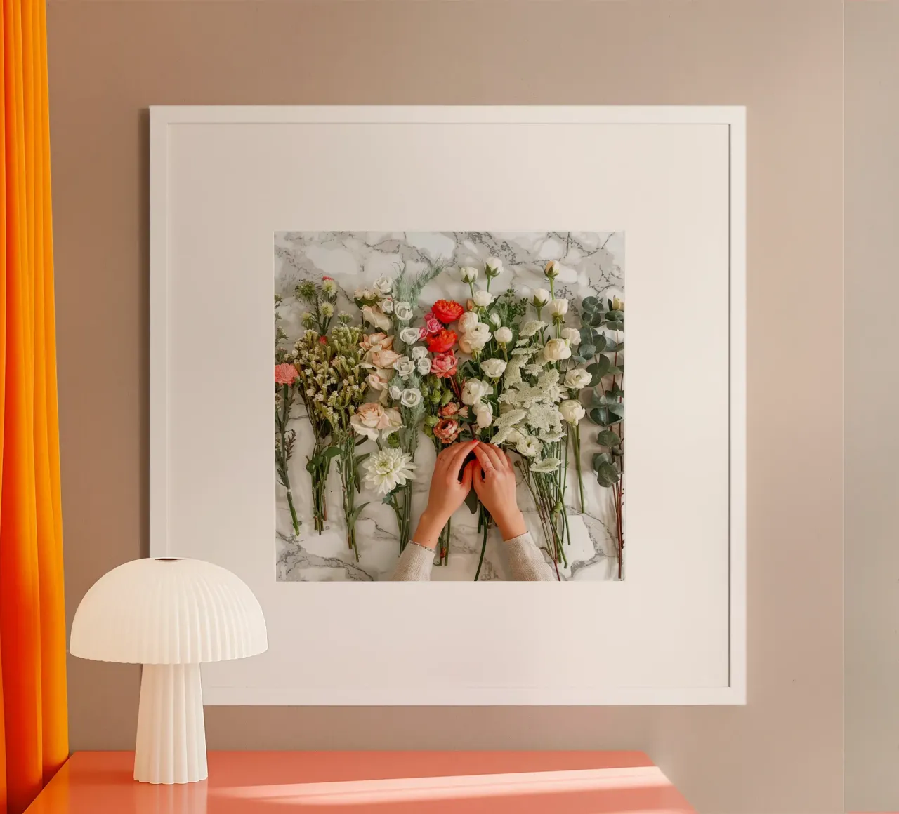 Serenità verde poster con telaio in legno da StillVibe Home