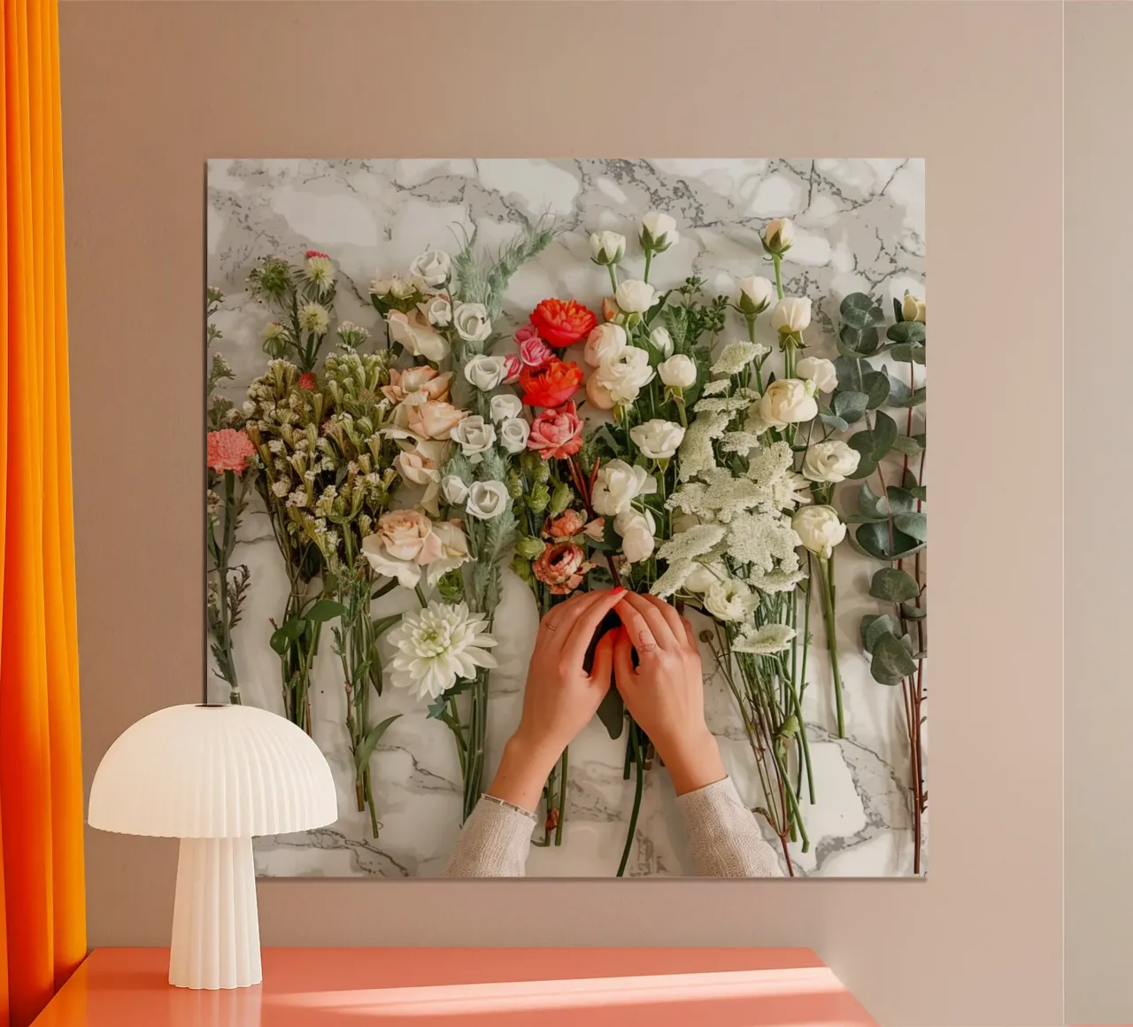 Serenità verde poster con telaio in legno da StillVibe Home