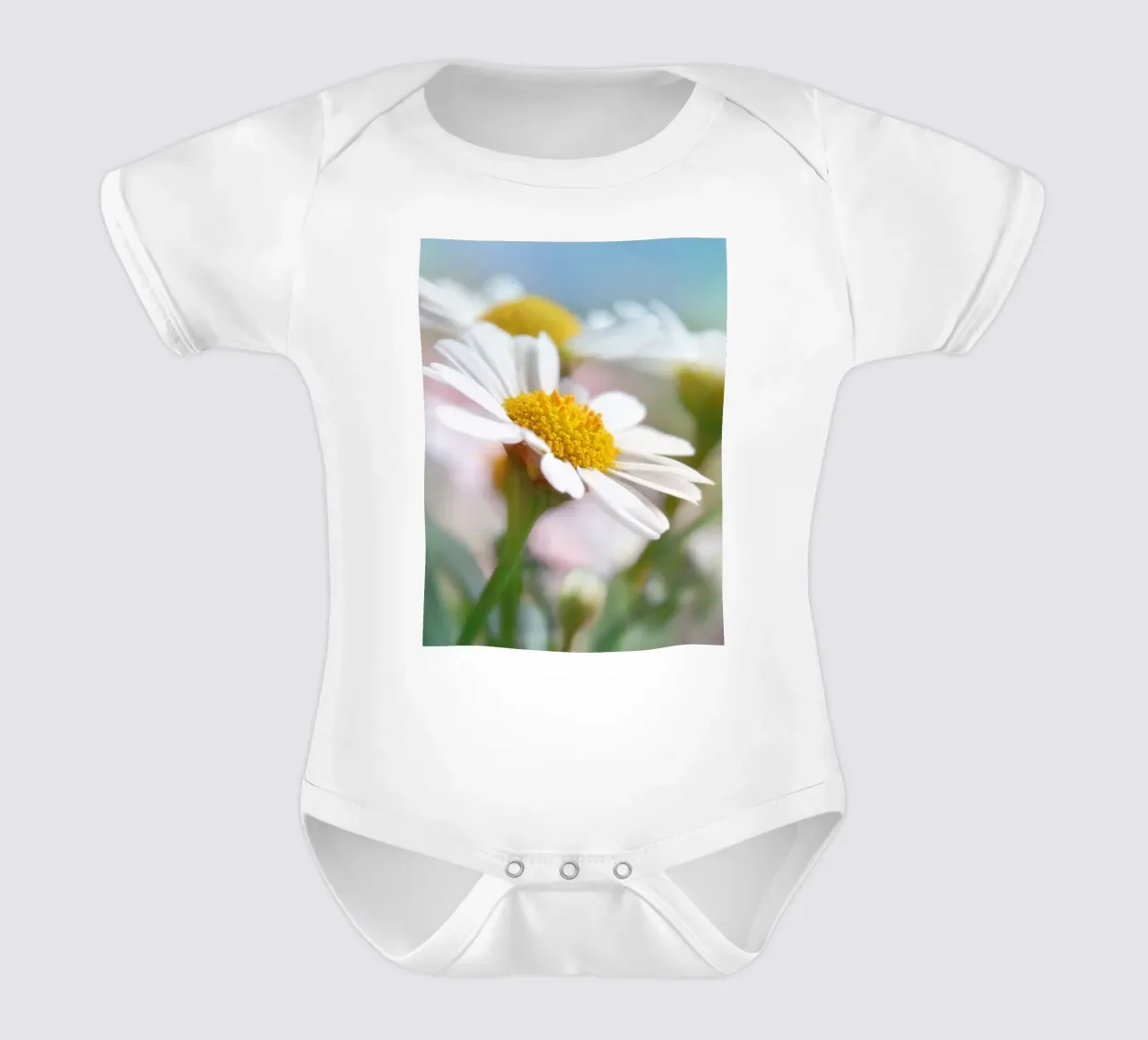 Margeriten Kurzarm Babybody von Atteloi