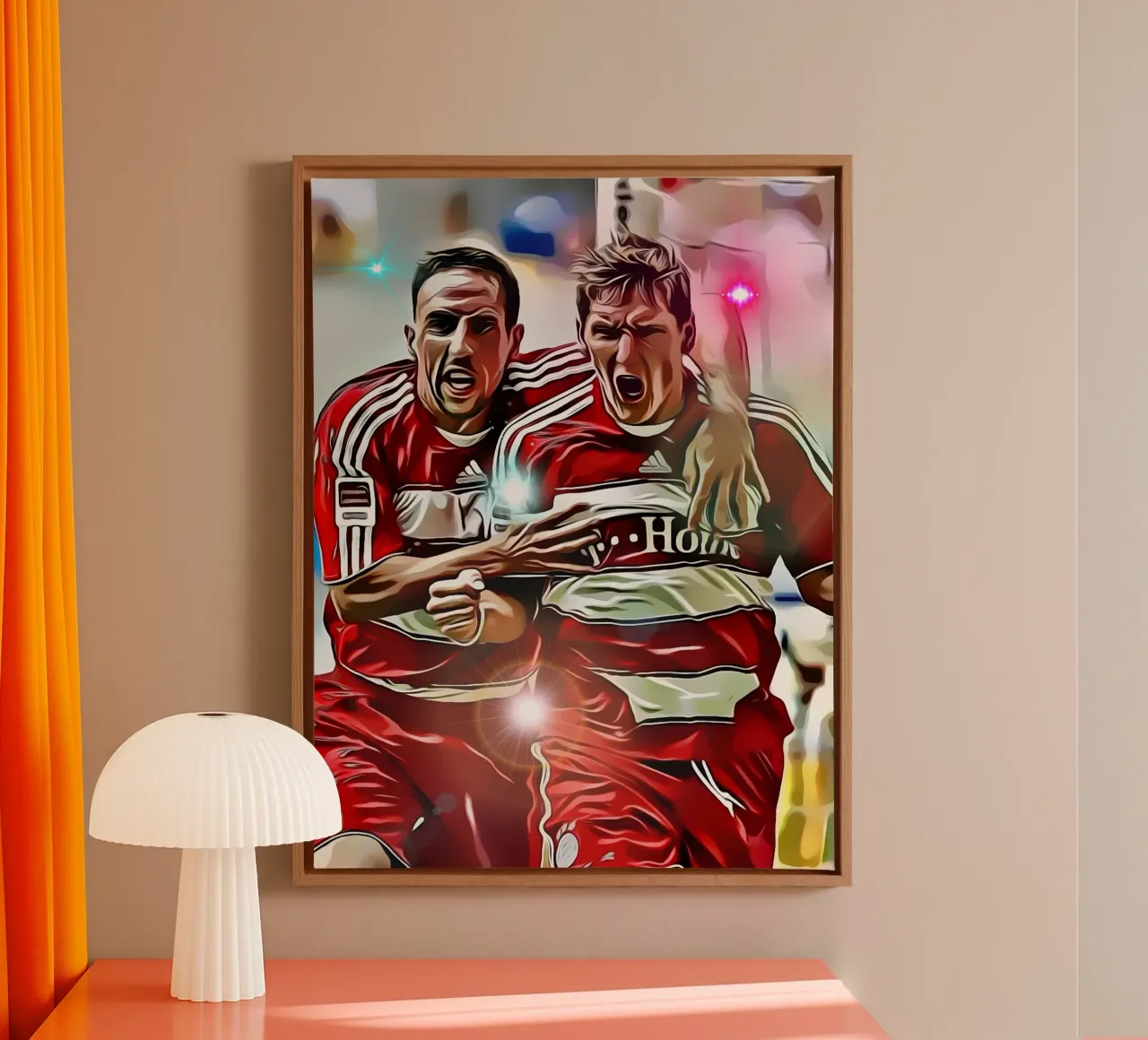 L'iconico duo del Bayern Monaco, Franck Ribéry e Bastian Schwein tela con Cornice a cassetta da dark eagle