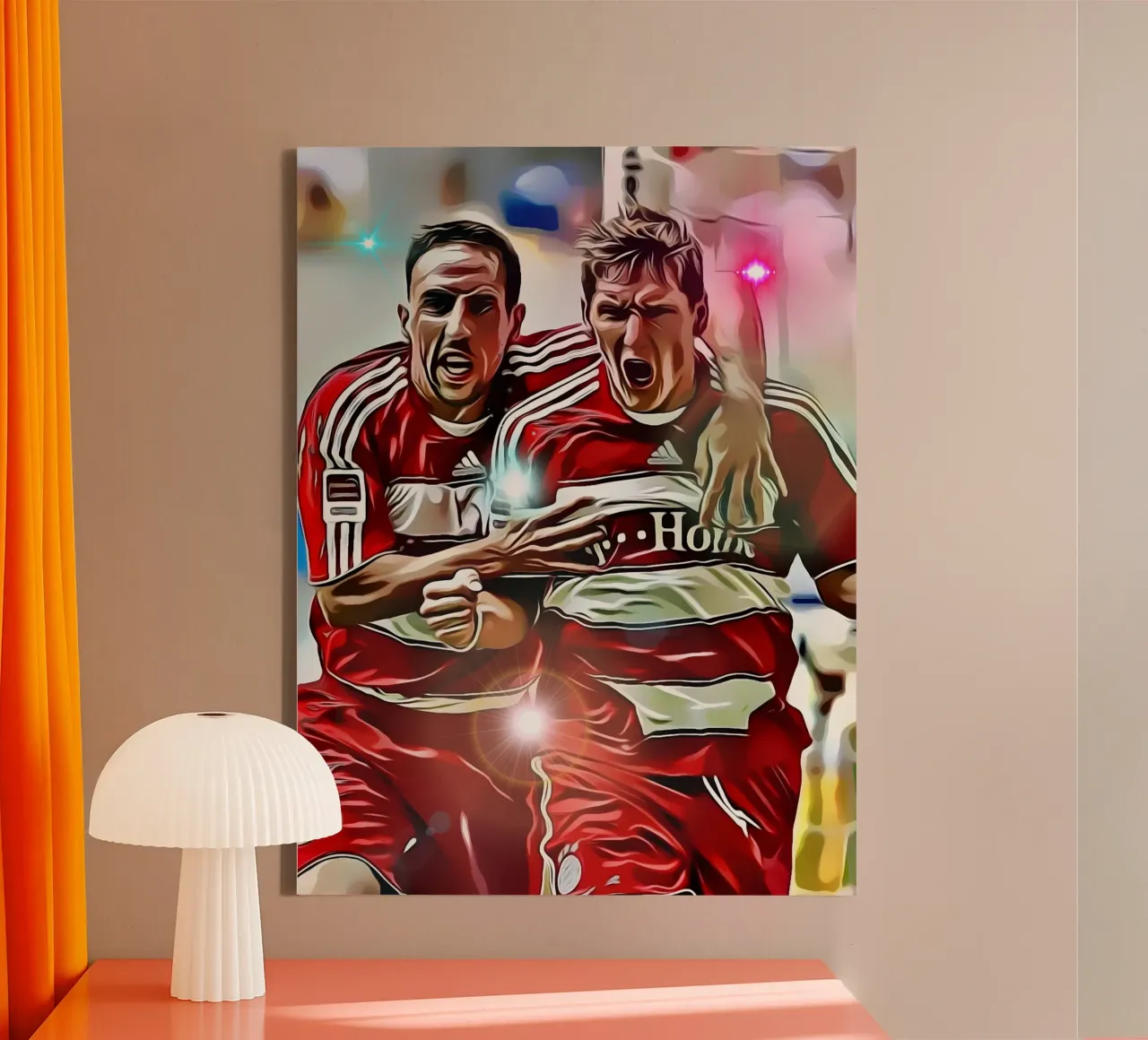 L'iconico duo del Bayern Monaco, Franck Ribéry e Bastian Schwein tela con Cornice a cassetta da dark eagle