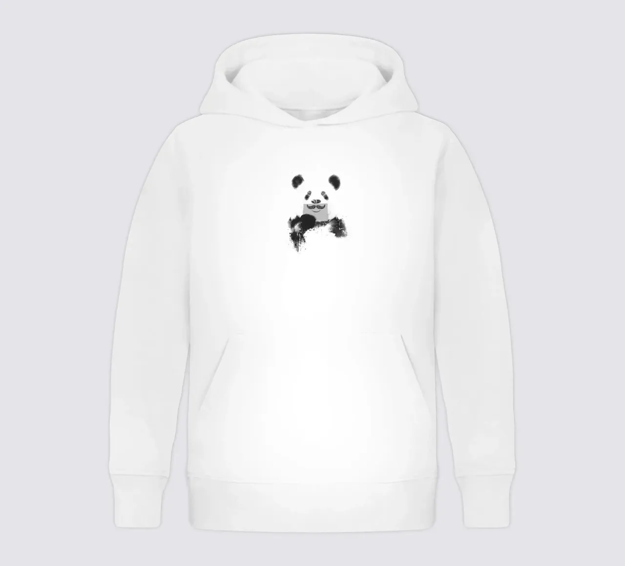 Funny panda kids hoodie by Balazs Solti
