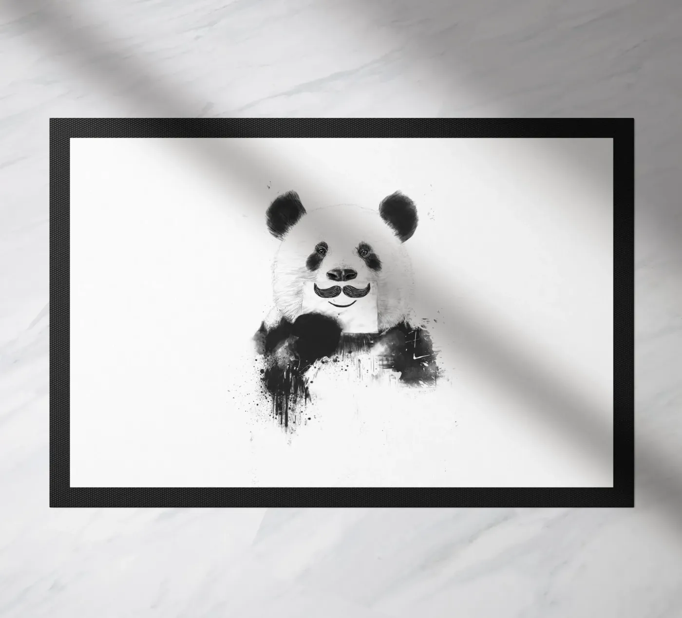 Funny panda doormat by Balazs Solti