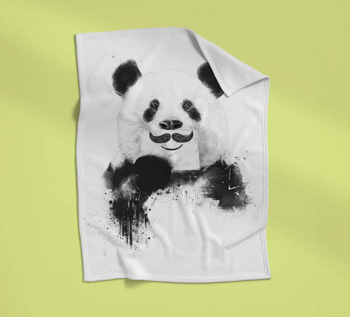Funny panda fleecedeken van Balazs Solti