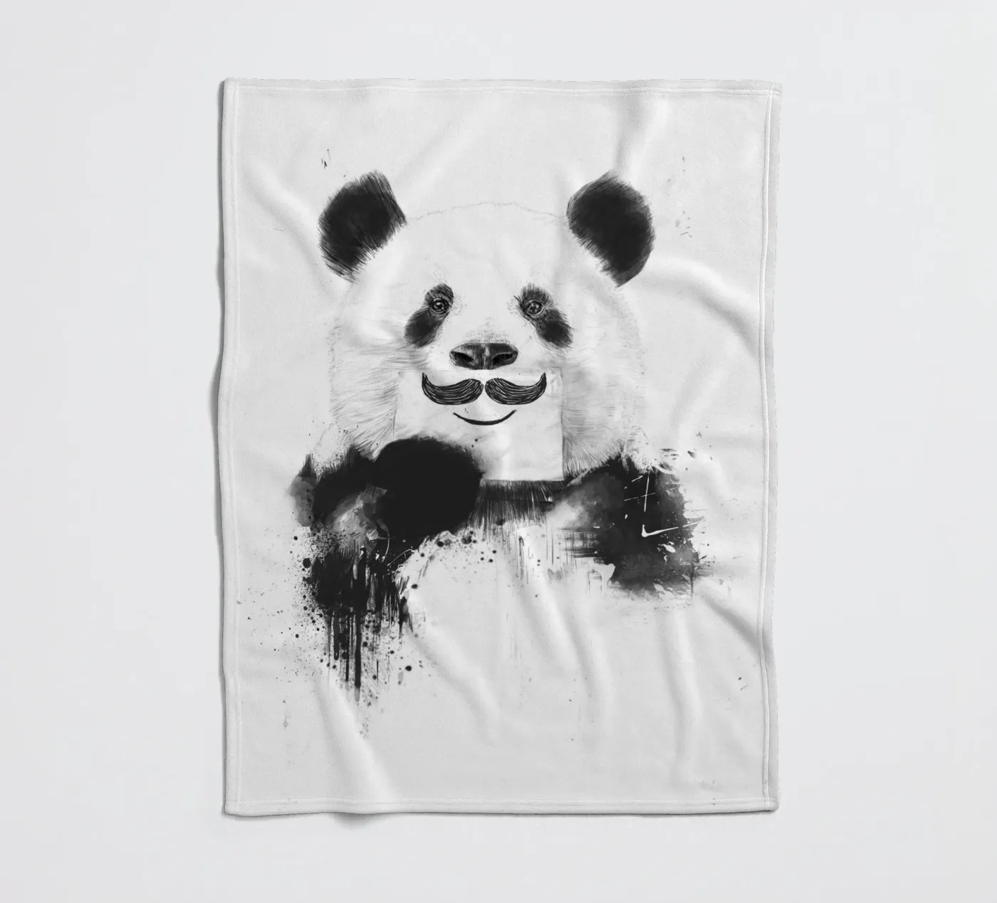 Funny panda fleecedeken van Balazs Solti