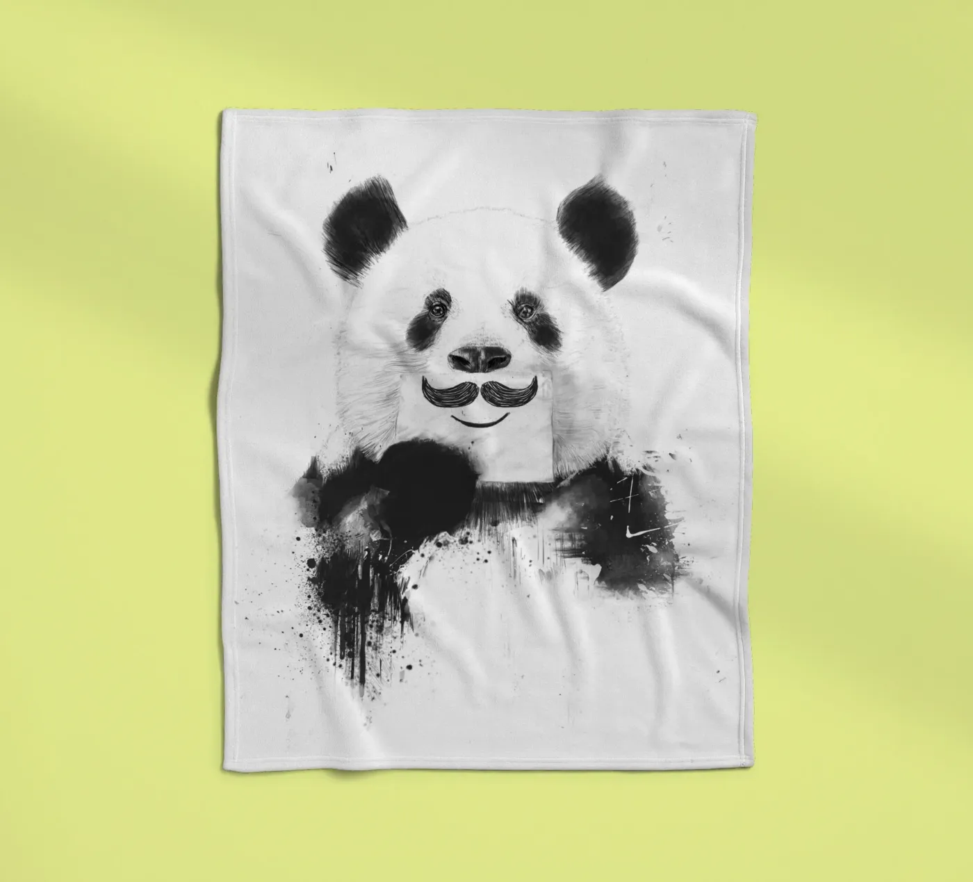 Funny panda fleecedeken van Balazs Solti