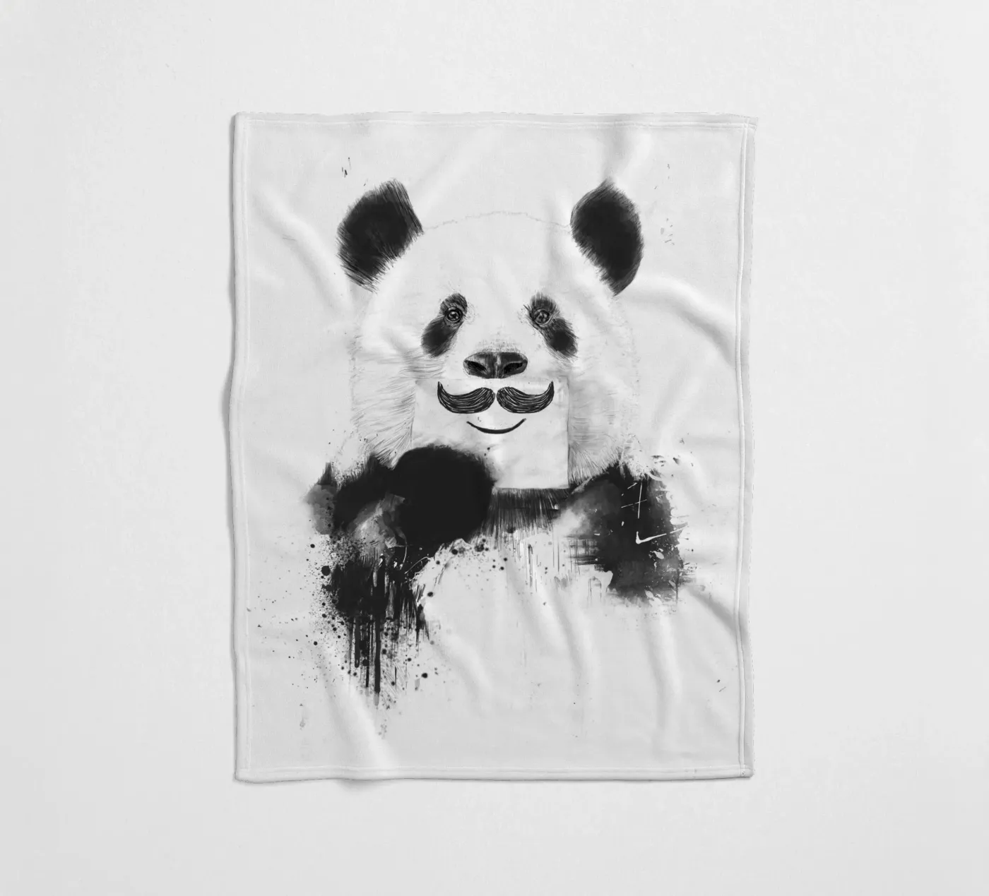 Funny panda fleecedeken van Balazs Solti