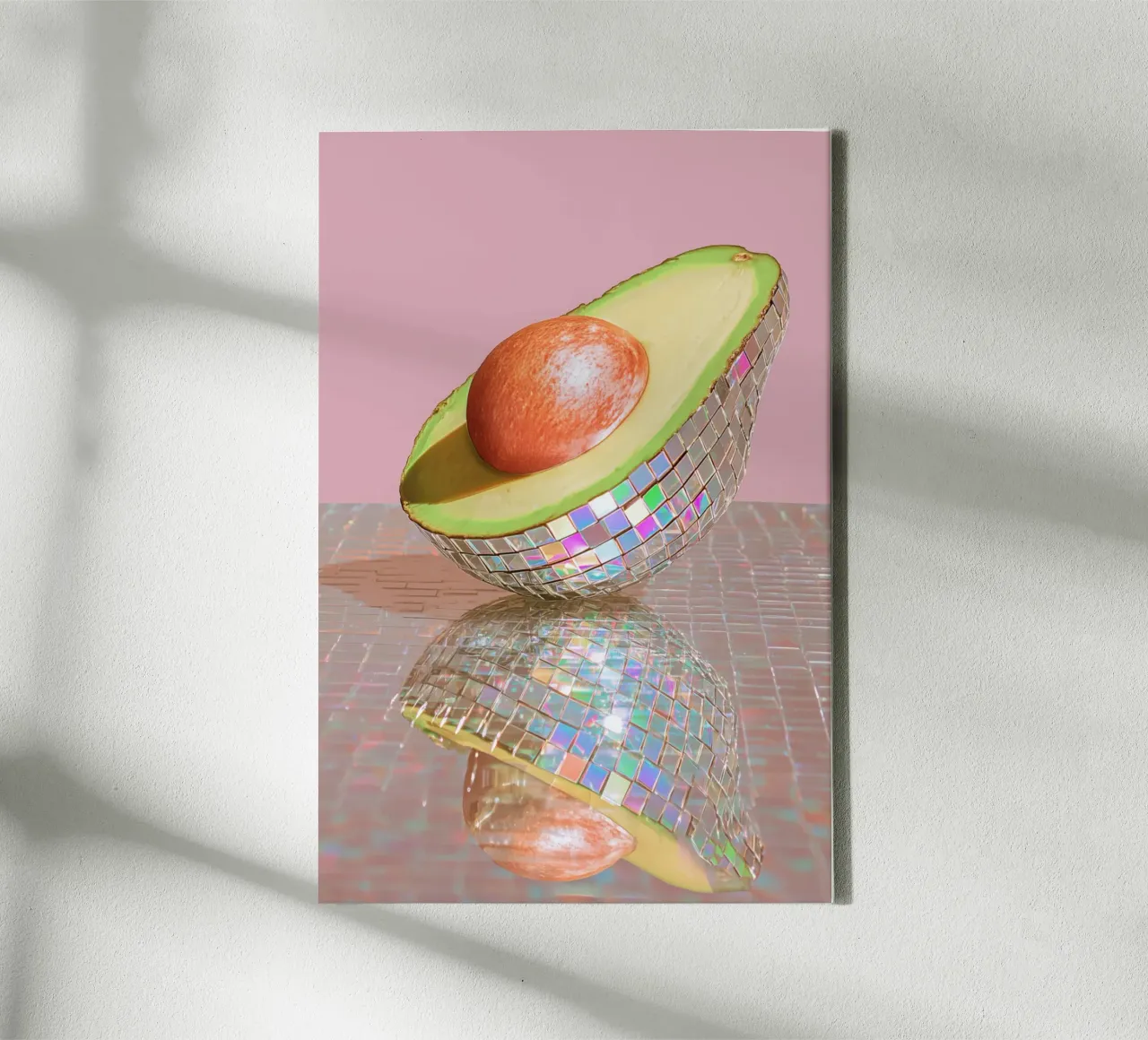 Avocado lichtshow canvas met Baklijst van Carinaprint