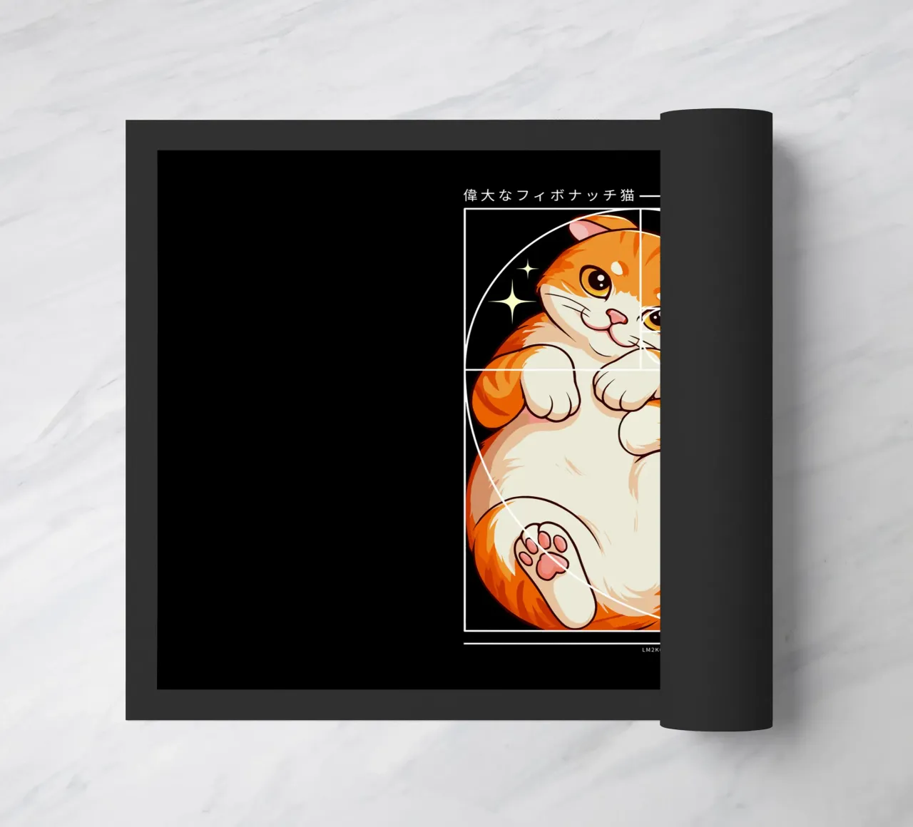 Il gatto della spirale di Fibonacci zerbino da LM2KONE