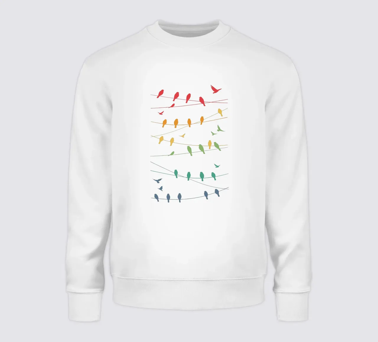 Linee di uccelli Minimalista - Retrò felpa da LM2Kone