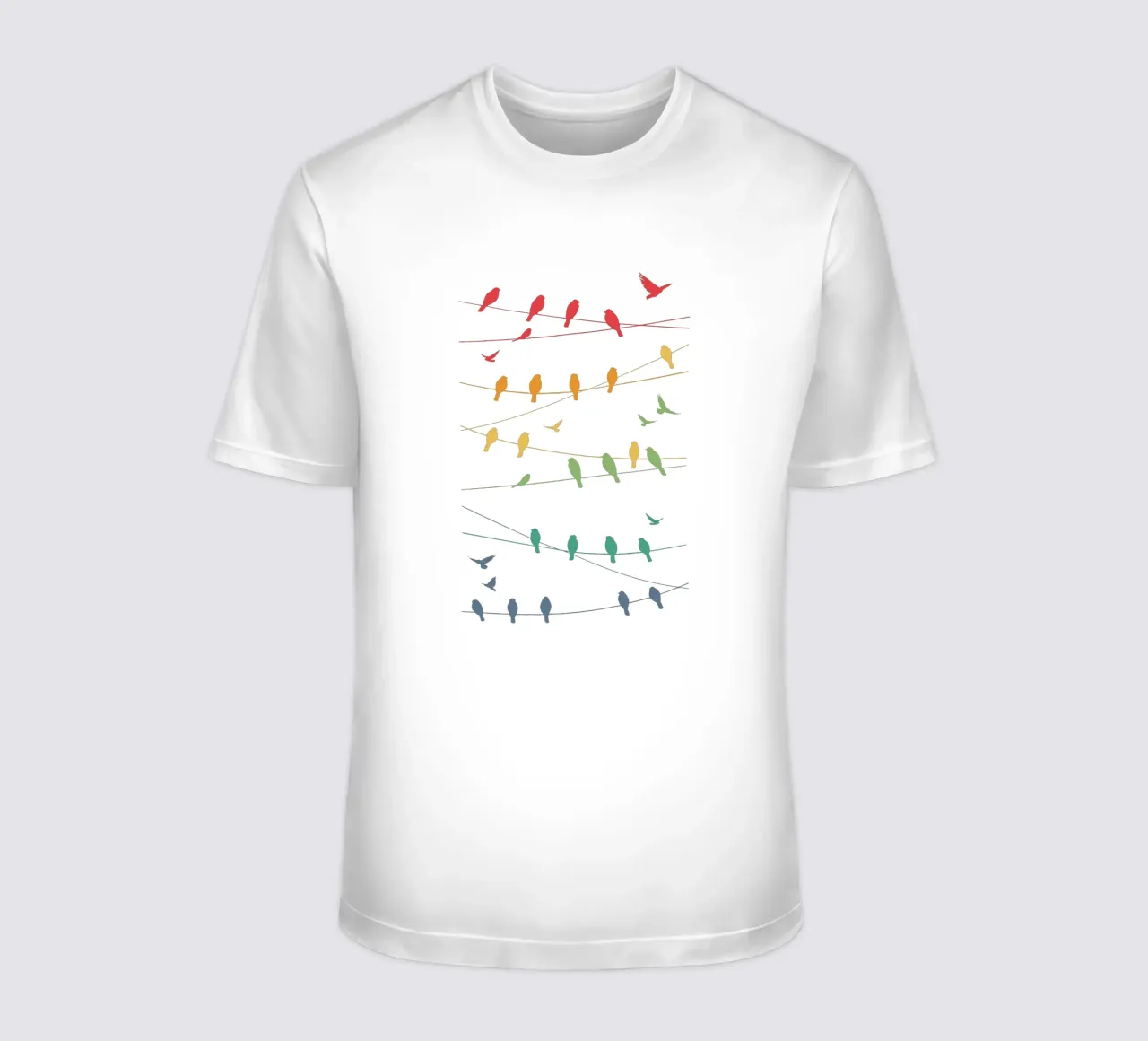 Linee di uccelli Minimalista - Retrò t-shirt da LM2KONE