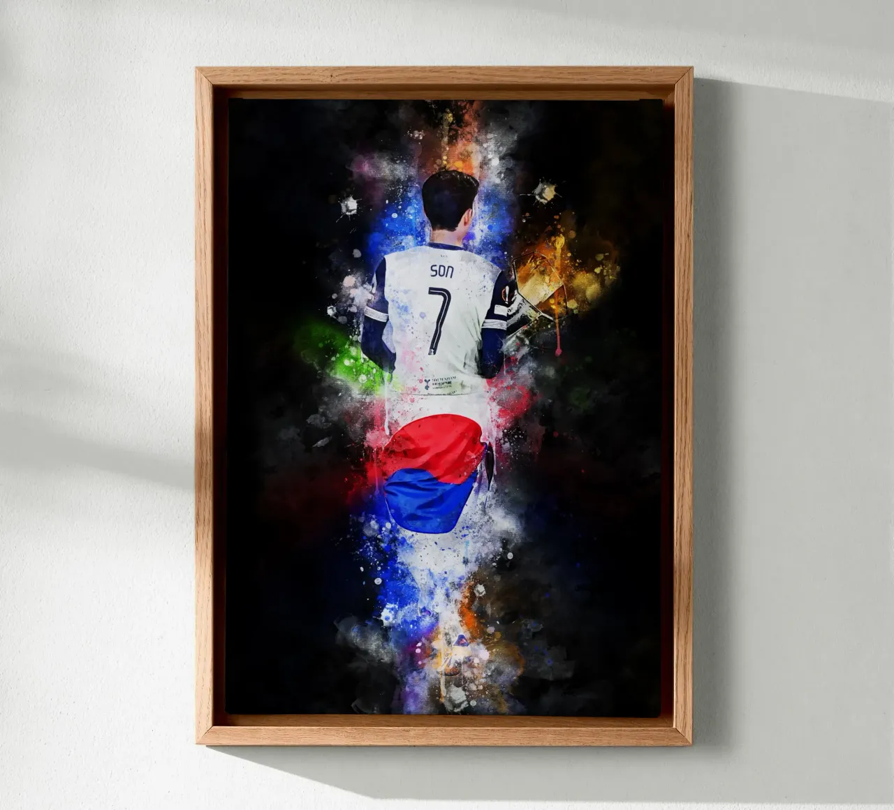 Son Heung-Min canvas met Baklijst van MasterInkArt