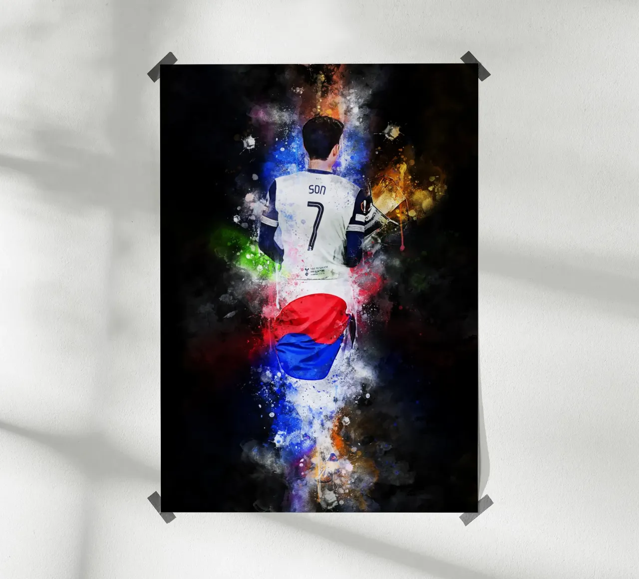 Son Heung-Min poster con telaio in legno da MasterInkArt