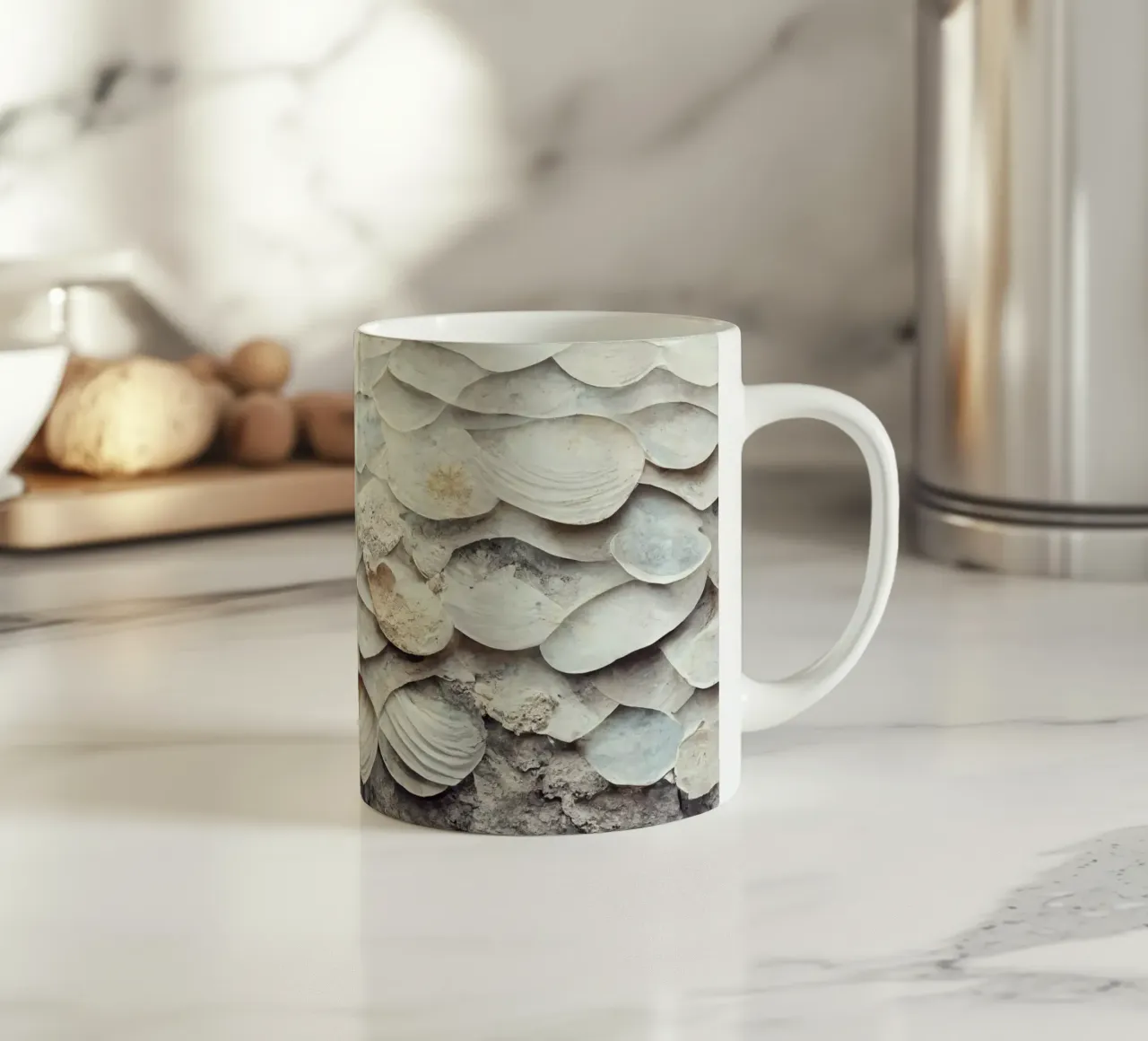 Sea Shells Detail No 6 tazza in ceramica da treechild