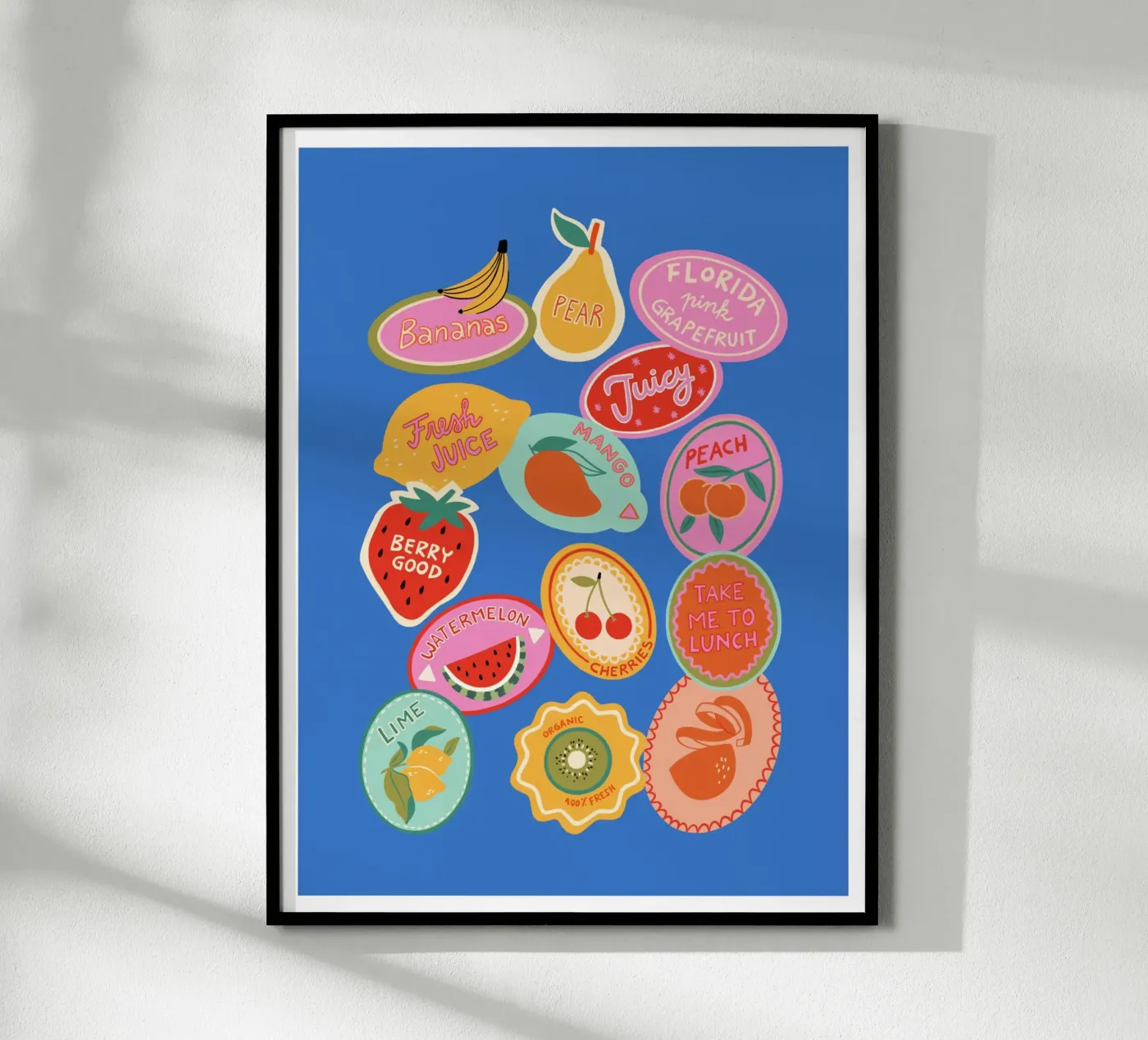 Fruit Stickers poster da dafnedesignstudio