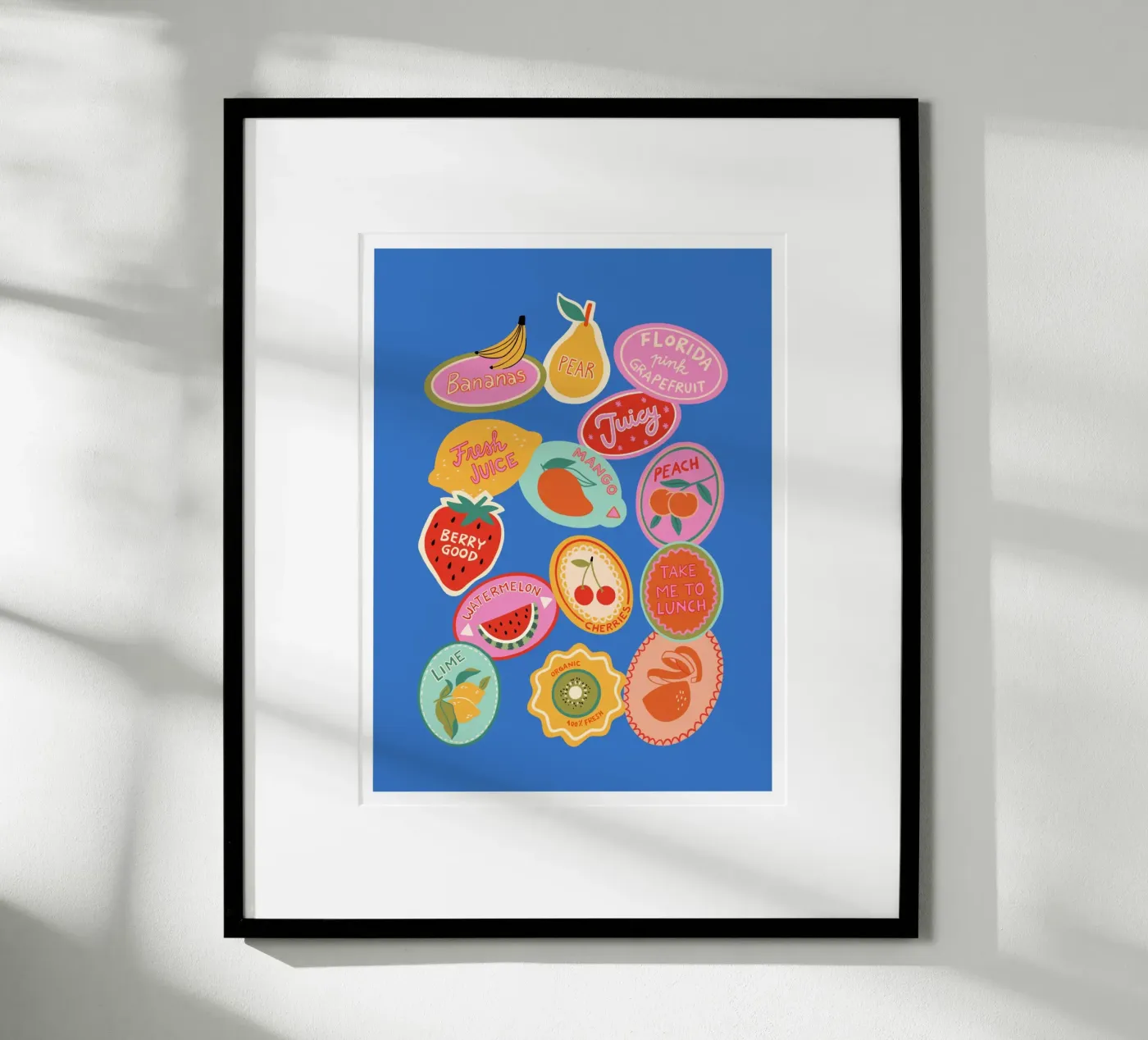 Fruit Stickers poster da dafnedesignstudio