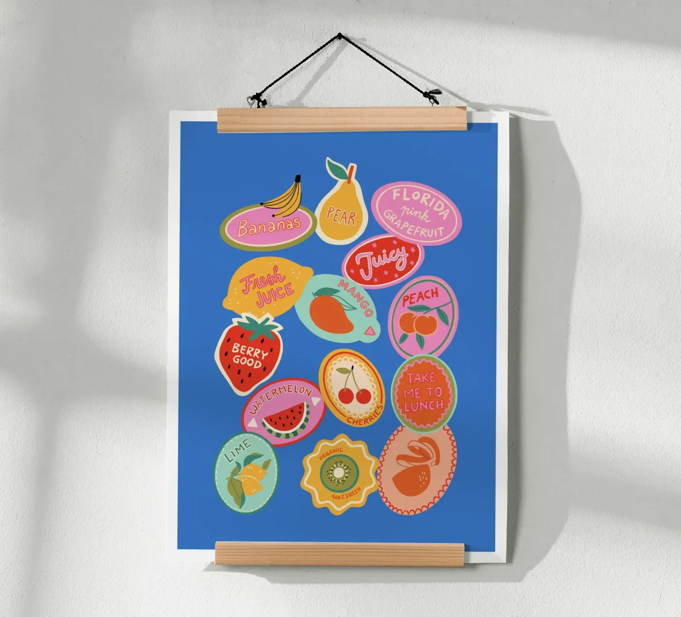 Fruit Stickers poster da dafnedesignstudio