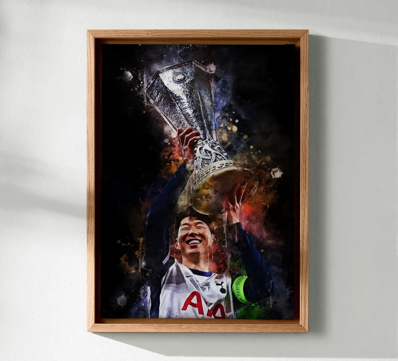 Son Heung-Min tela con Cornice a cassetta da MasterInkArt