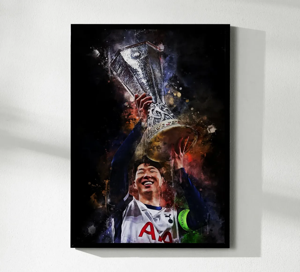 Son Heung-Min poster con telaio in legno da MasterInkArt