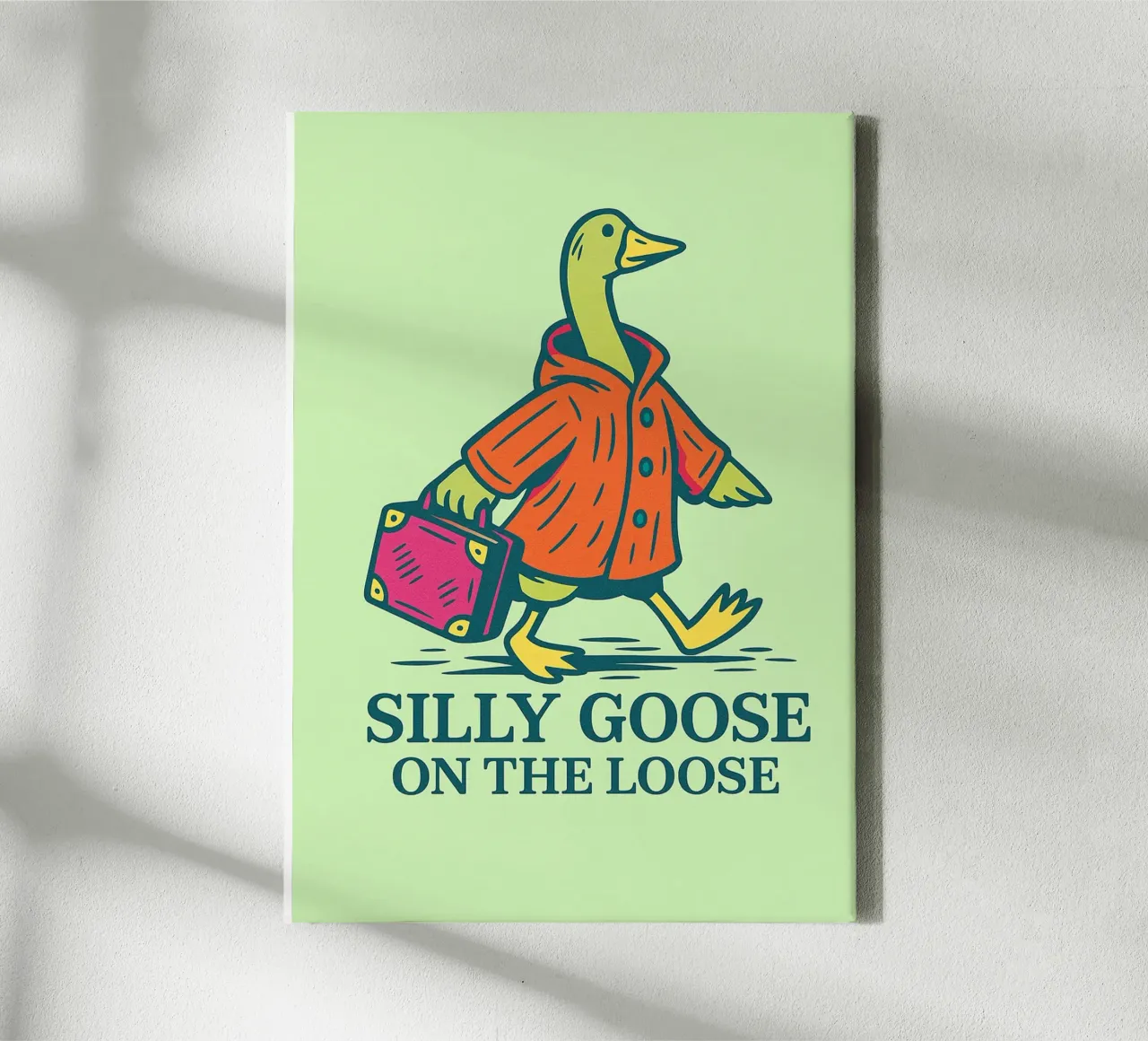 silly goose on the loose canvas with Floater frame by bojoonxs