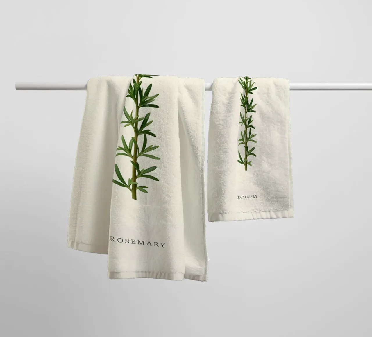 Rosmarin-Zweig Handtuch von Botanical Gallery