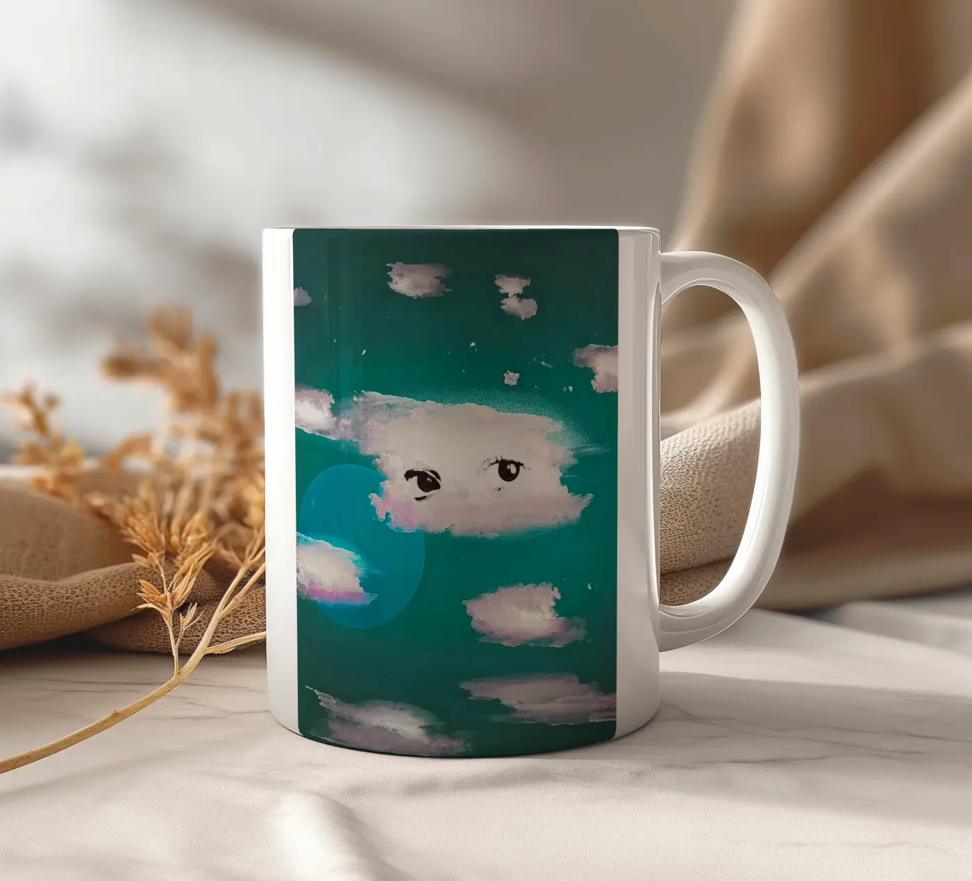 Silver Lining ceramic mug by mofartmonica