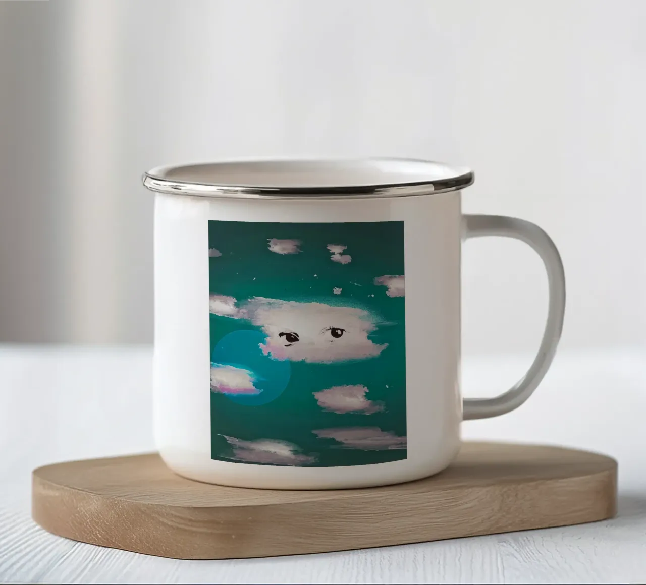 Silver Lining enamel mug by mofartmonica