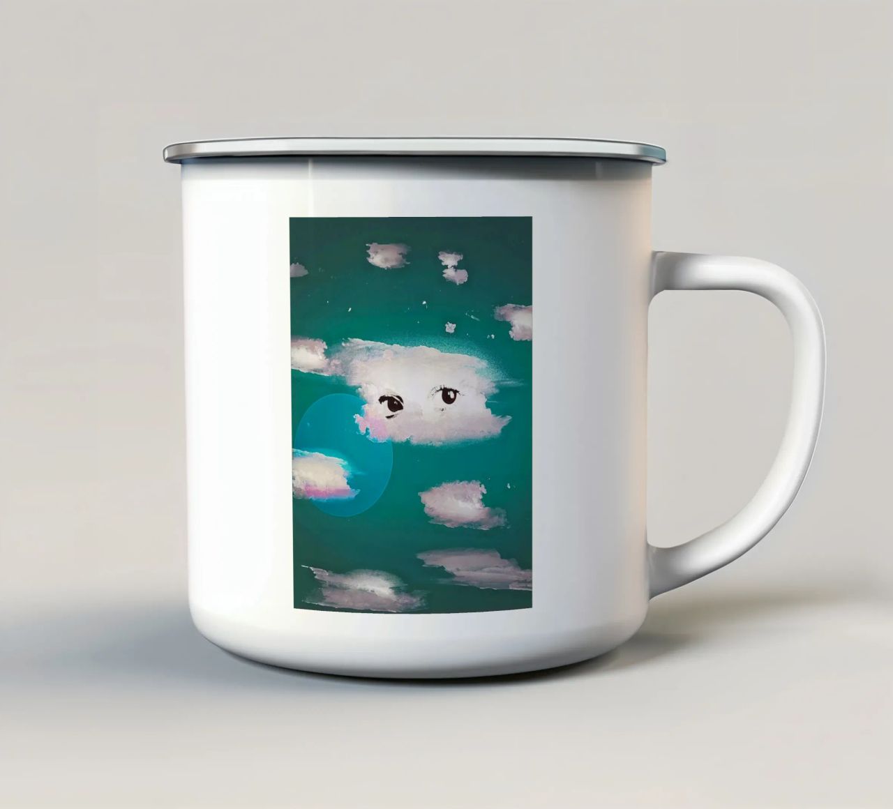 Silver Lining tazza in smalto da mofartmonica
