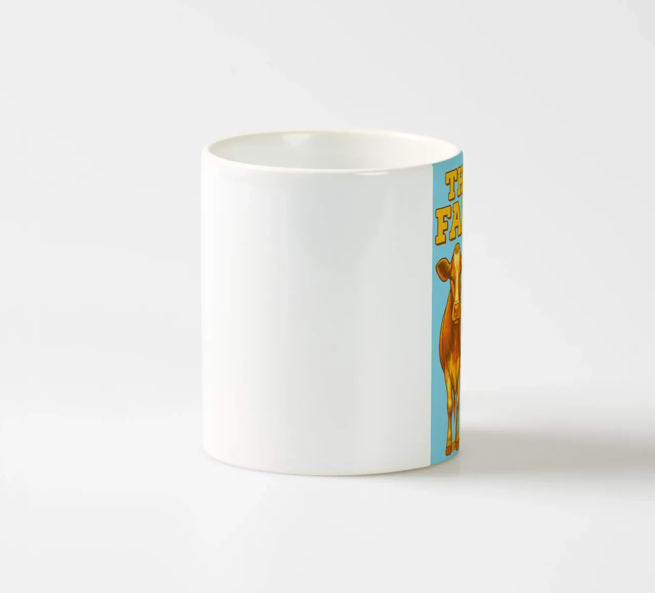 ringraziare una mucca contadina tazza in ceramica da bojoonxs