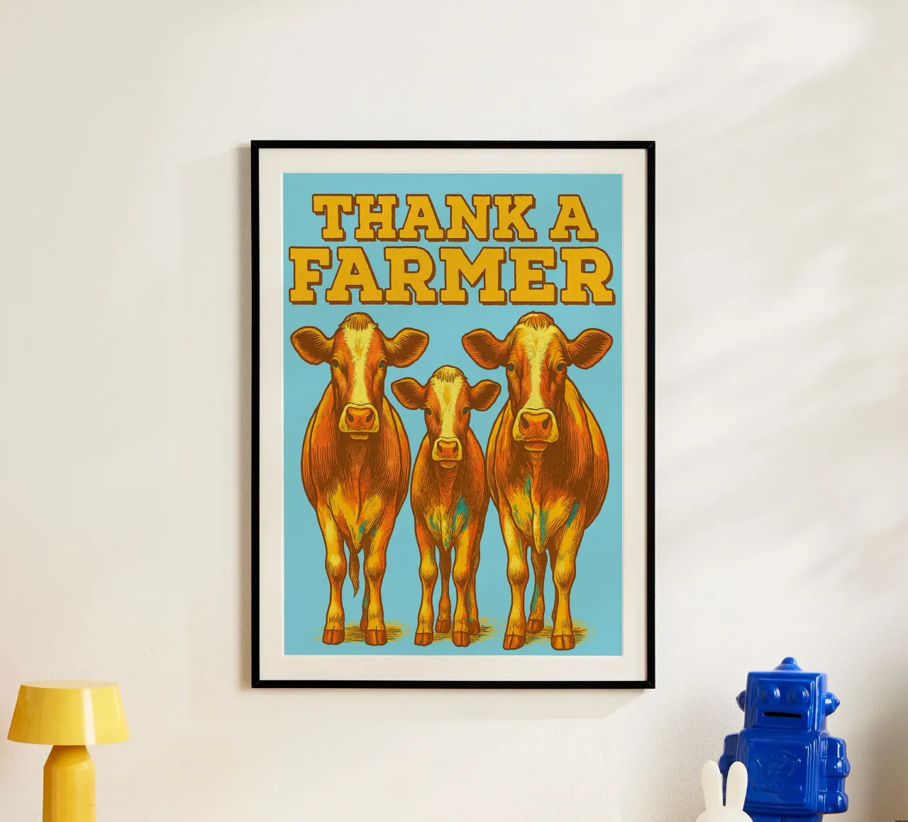 ringraziare una mucca contadina poster da bojoonxs