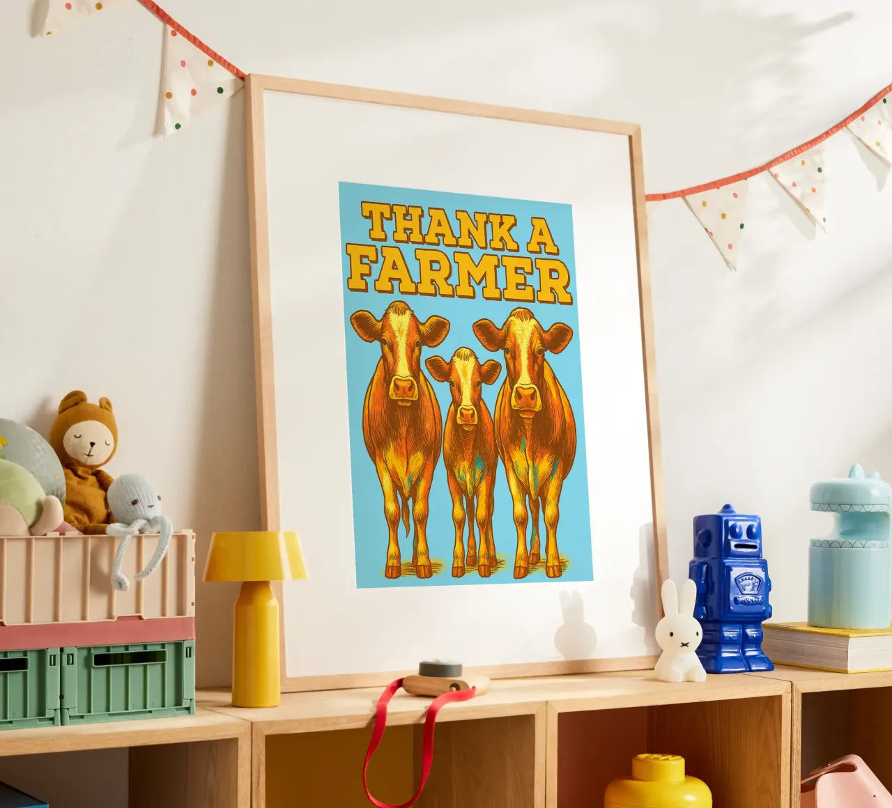 ringraziare una mucca contadina poster da bojoonxs