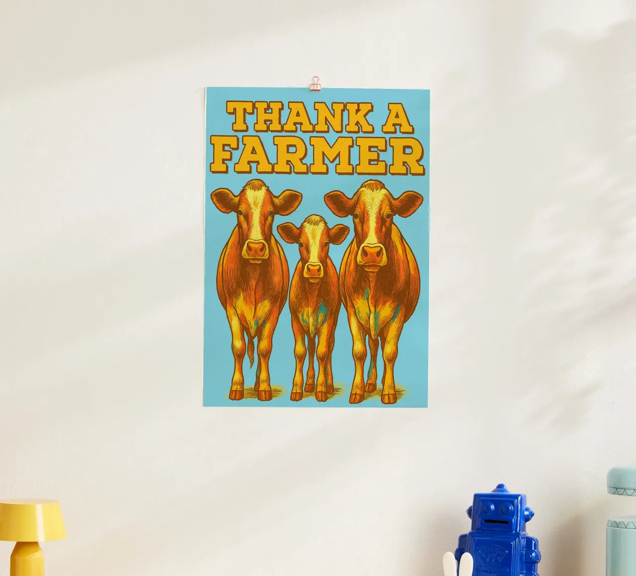 ringraziare una mucca contadina poster da bojoonxs