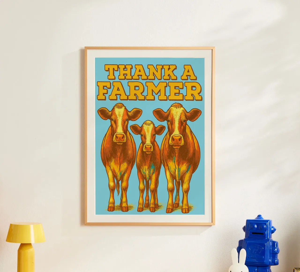 ringraziare una mucca contadina poster da bojoonxs