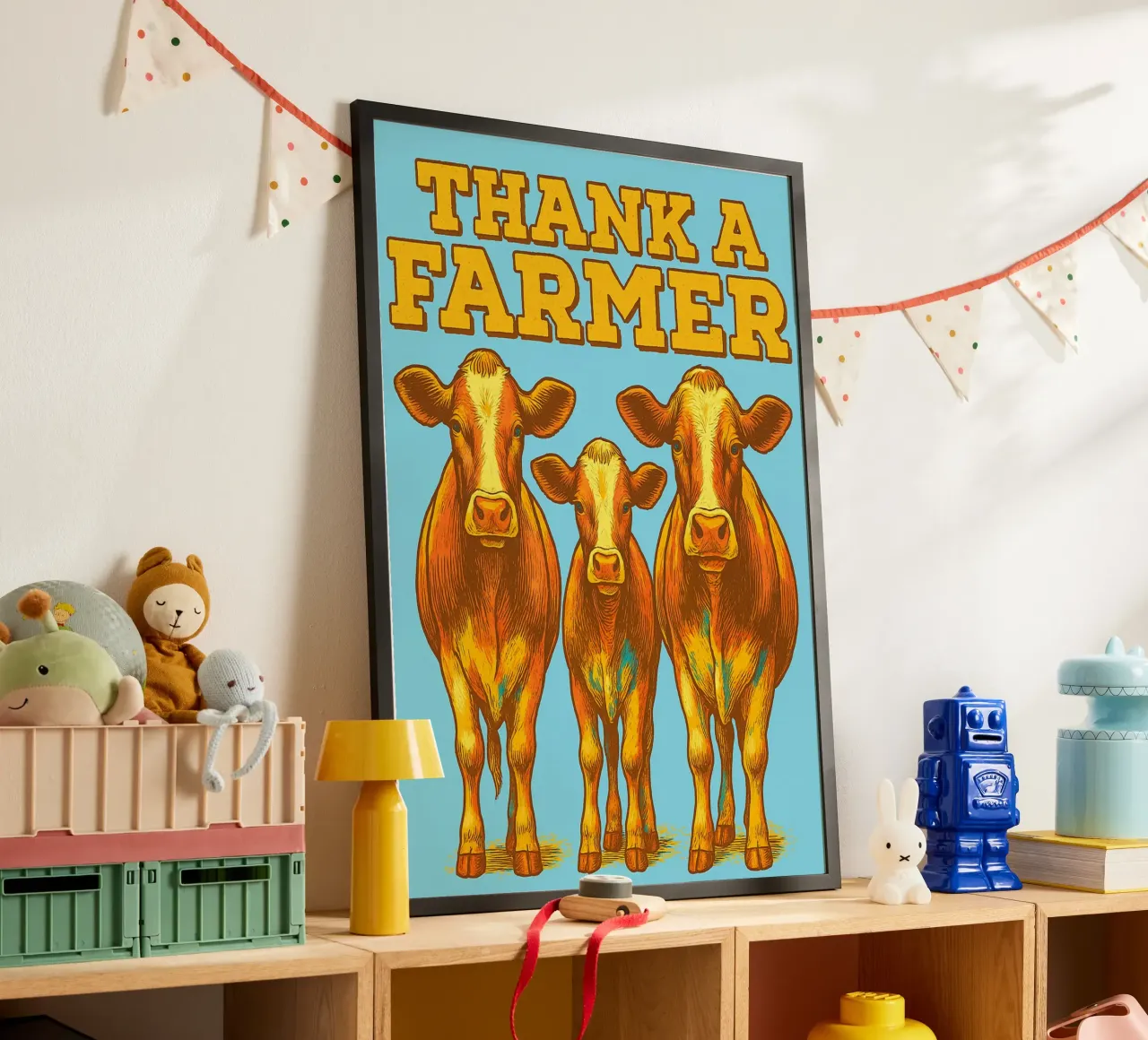 ringraziare una mucca contadina poster da bojoonxs