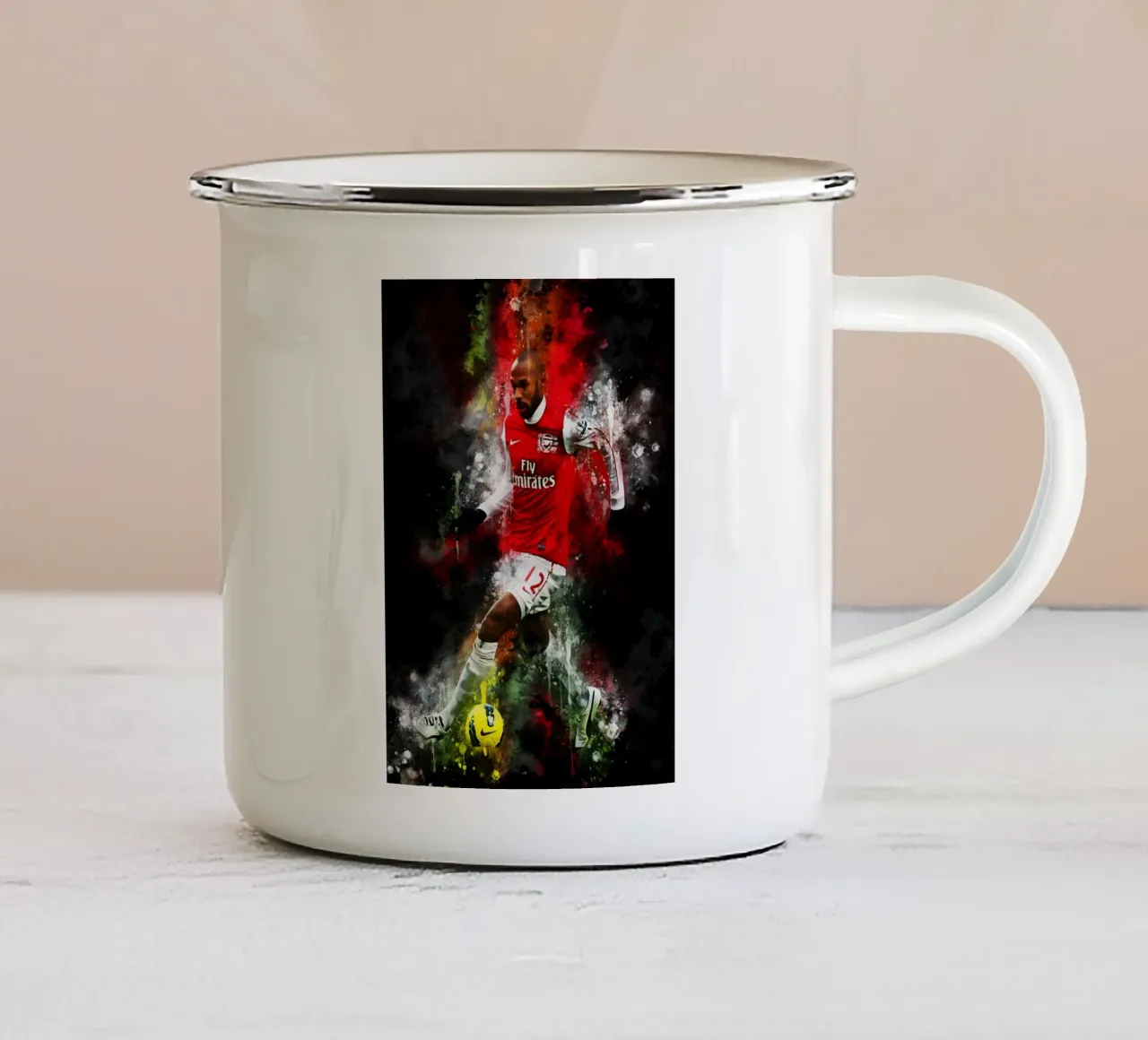 Thierry Henry Arsenal tazza in smalto da MasterInkArt